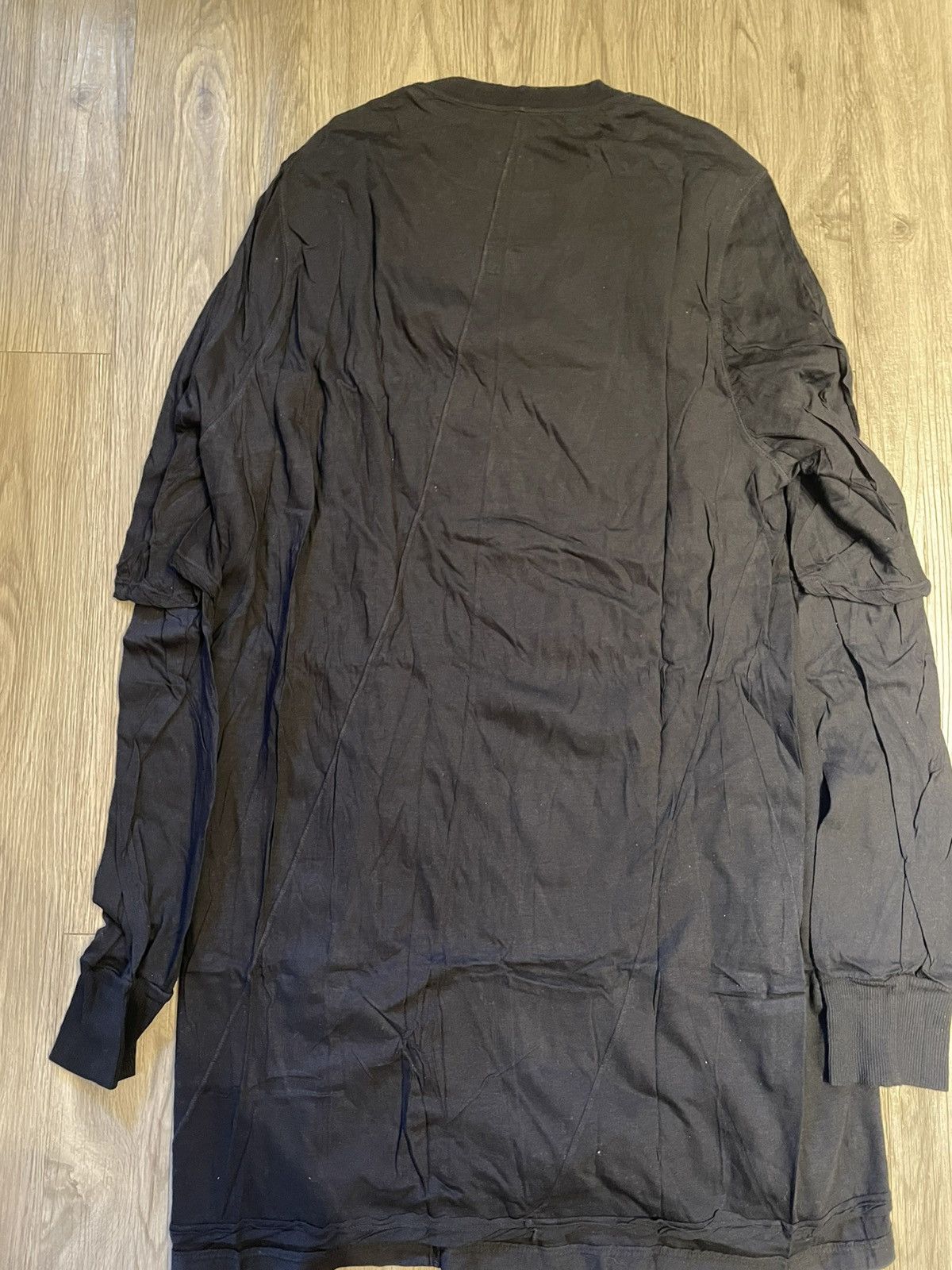 Rick Owens Drkshdw Rick Owens Double Sleeve Tee (Black) Size US XL / EU 56 / 4 - 3 Thumbnail