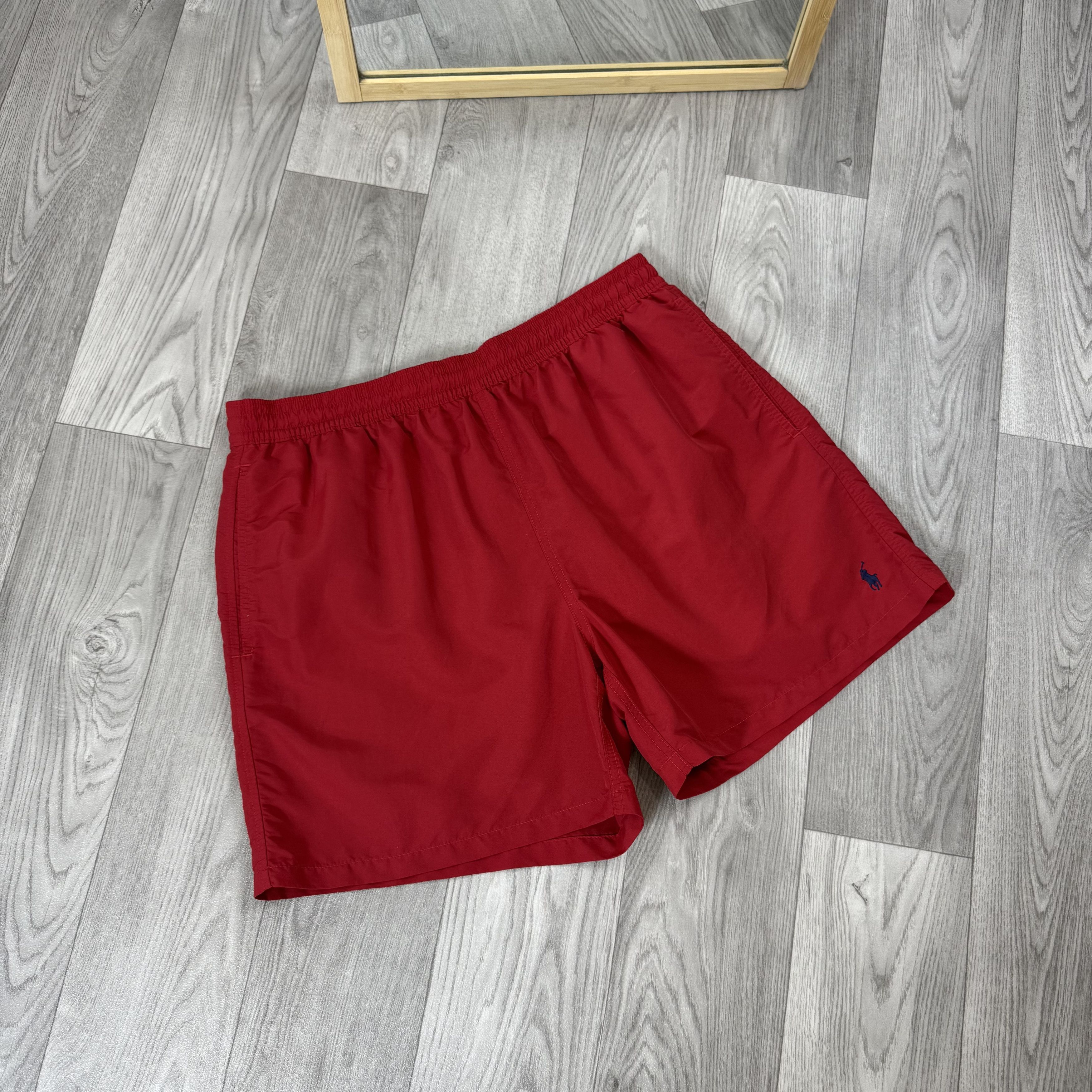 Polo Ralph Lauren Vintage Polo Ralph Lauren 90s Old Money Red Swim Shorts Size US 36 / EU 52 - 2 Thumbnail