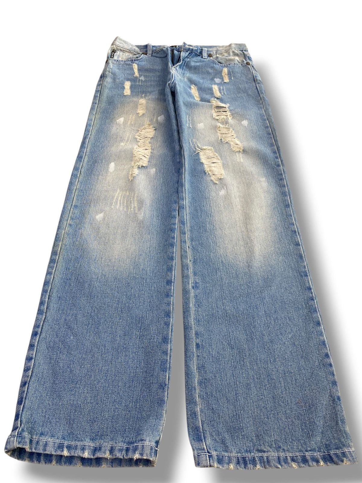 Other America & First Brand Ripped Faded Wash Style Baggy Jeans Size US 30 / EU 46 - 1 Thumbnail