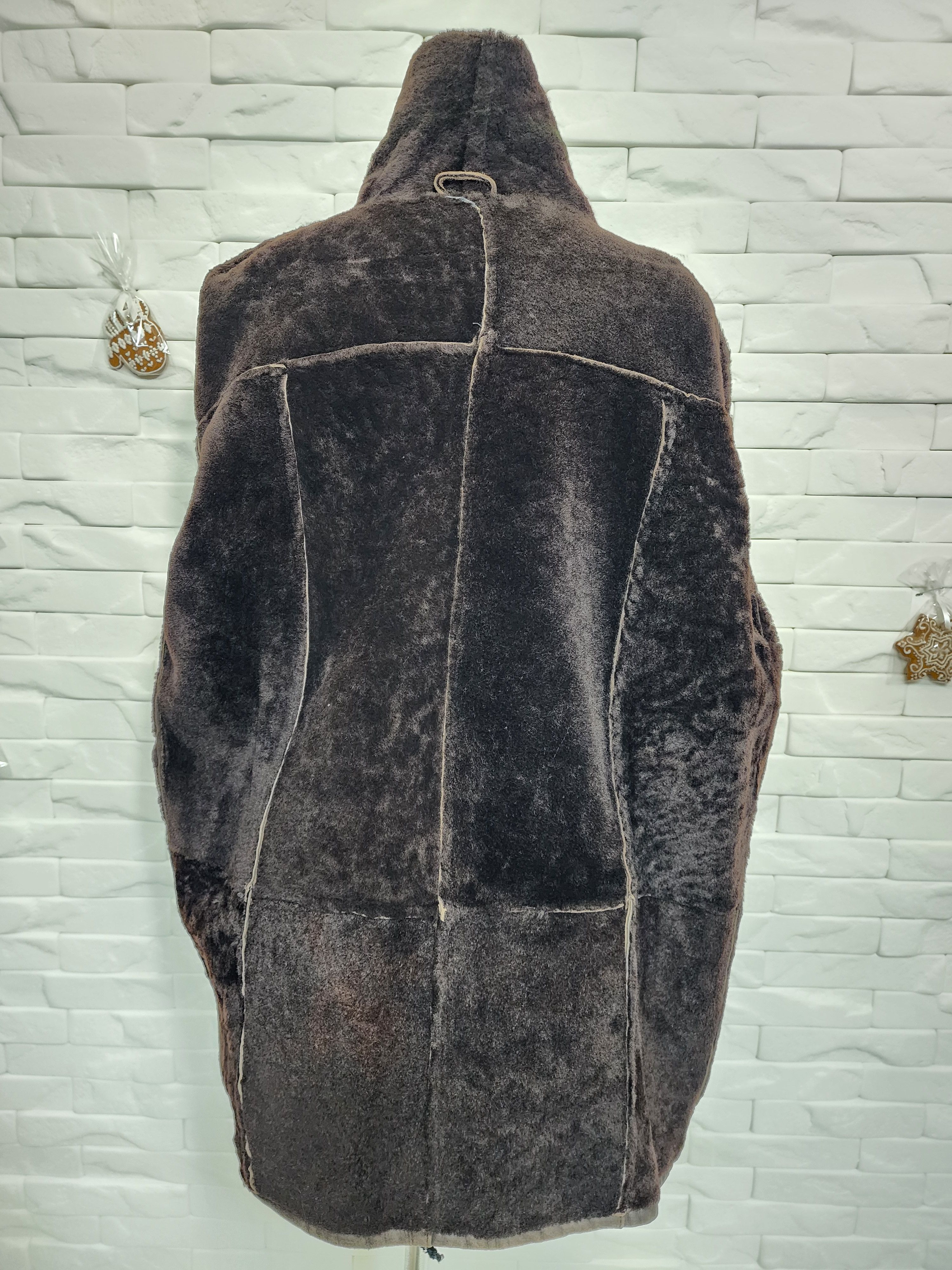 Furla Women's Brown Sheepskin Coat: Genuine Fur Size XXL / US 16-18 / IT 52-54 - 7 Thumbnail