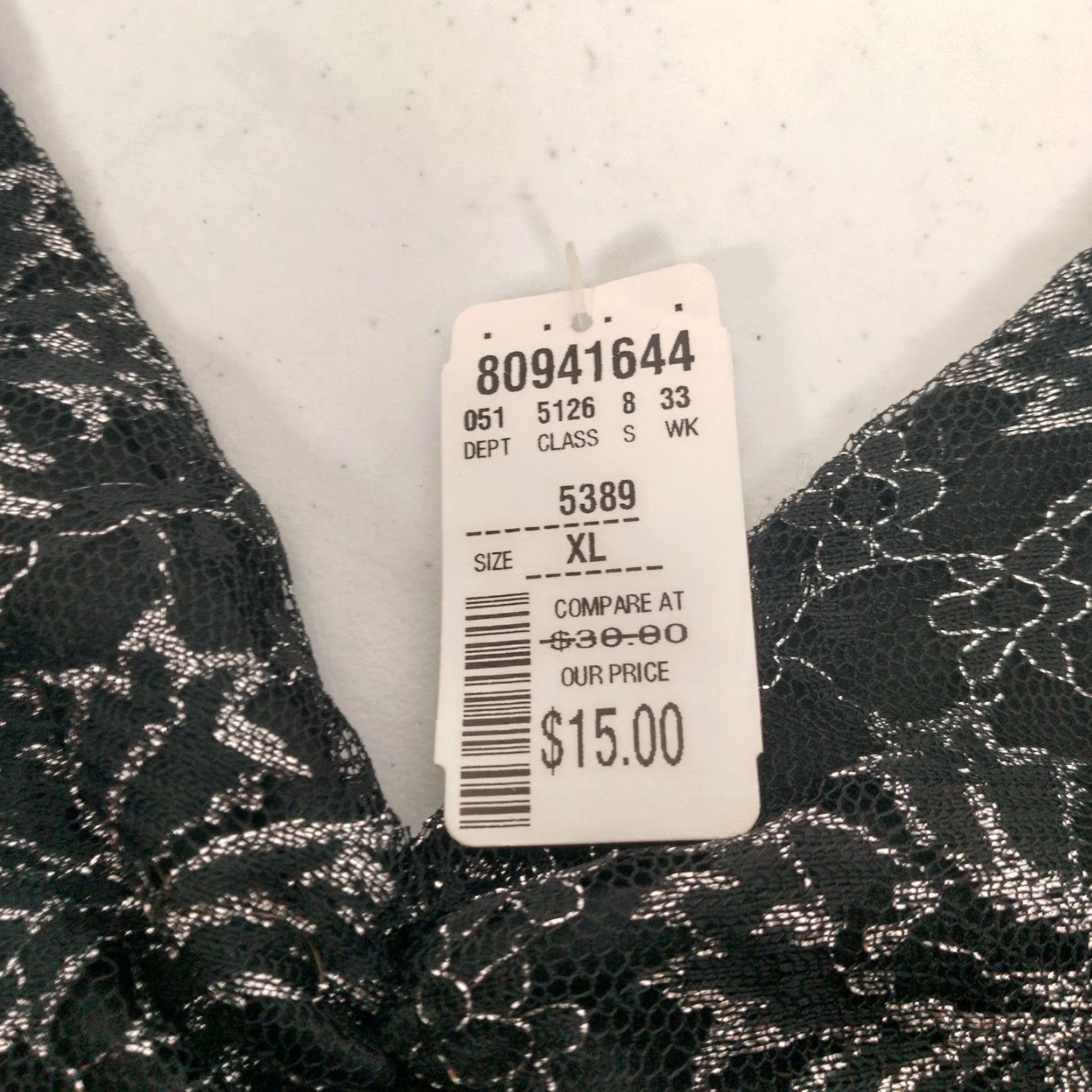Vintage VINTAGE MKM Designs Lace Cami Tank Top XL Black Floral Silver Metallic USA Camisole Women Tank Top Lace Cami Size XL / US 12-14 / IT 48-50 - 5 Thumbnail