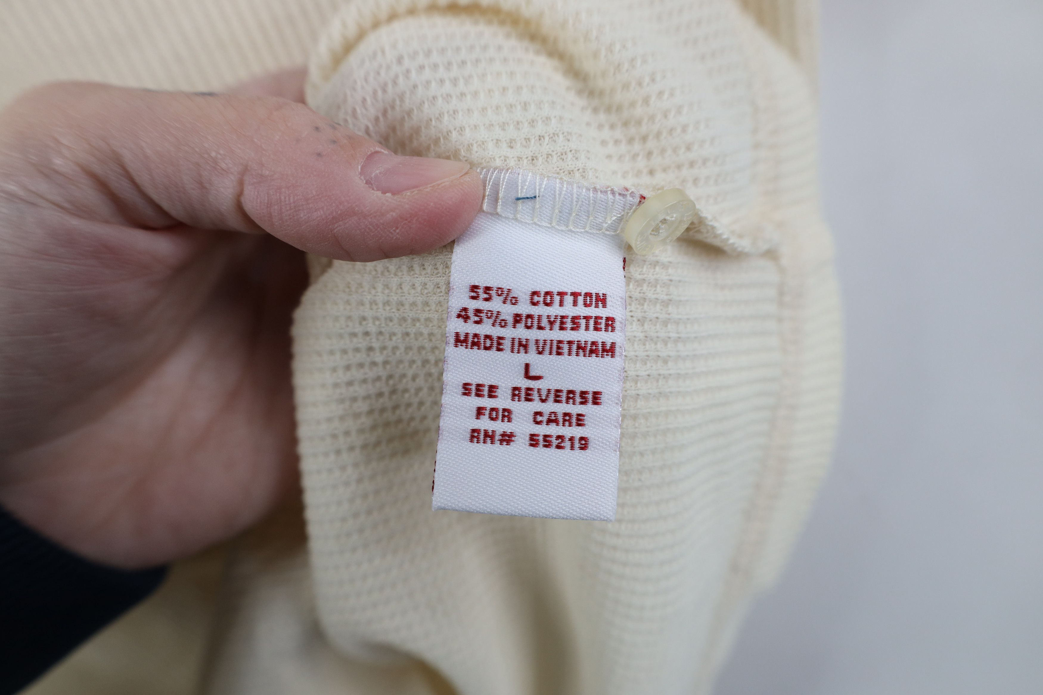 Levi's Vintage Y2K Levis Cropped Thermal Waffle Knit Henley T-Shirt Size L / US 10 / IT 46 - 10 Thumbnail