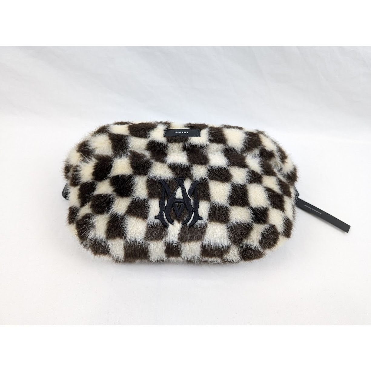 Amiri o1rshd1 DUP / Size: OS/Faux Fur Checkered Bumbag Black/White Size ONE SIZE - 1 Thumbnail