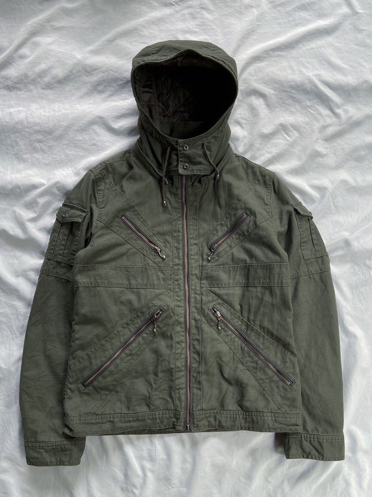 Japanese Brand HIDE AWAYS NICOLE ENGLAND FLAG DESIGN MULTI POCKET JACKET Size US M / EU 48-50 / 2 - 1 Thumbnail
