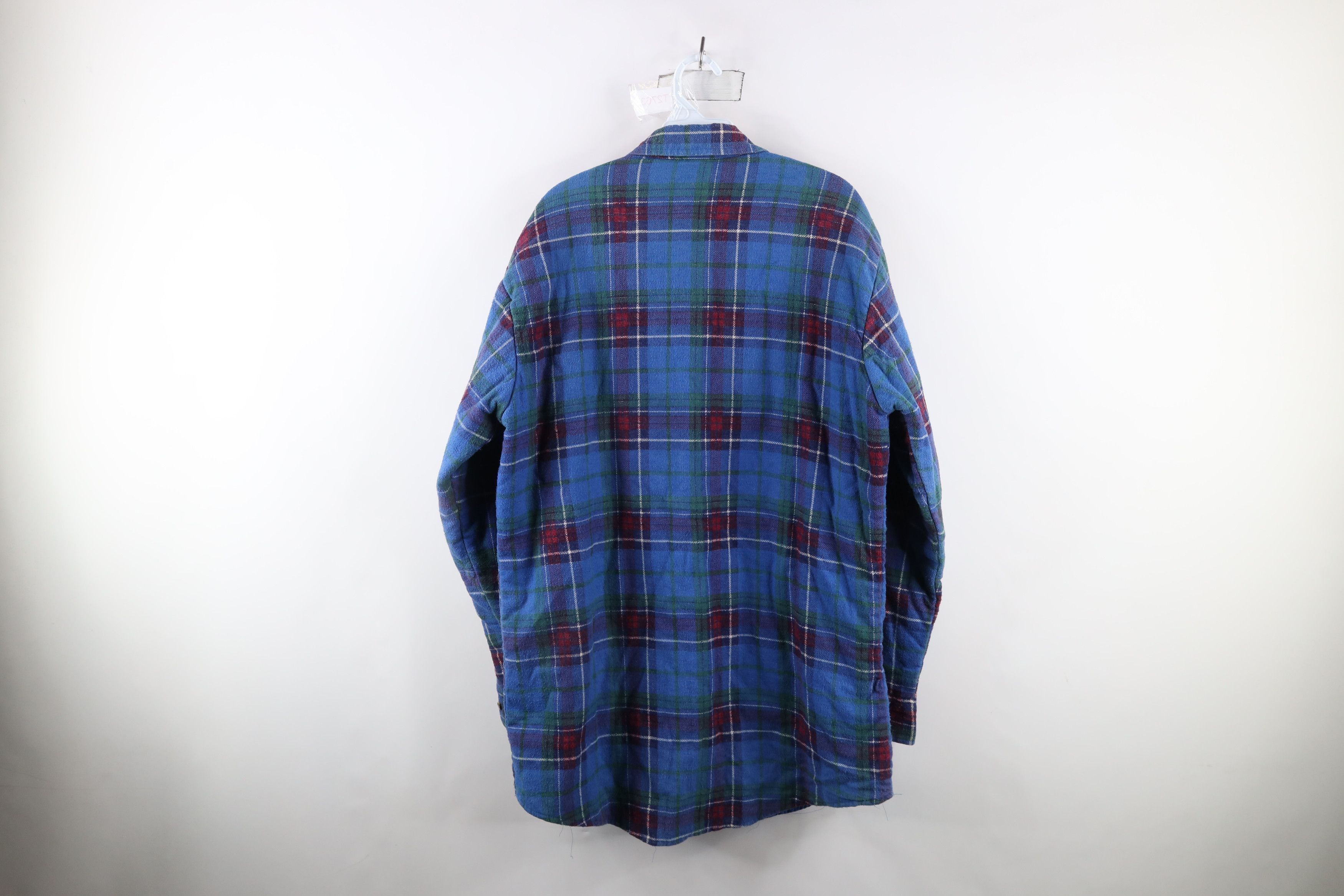 Vintage Vintage 90s Streetwear Quilted Flannel Shirt Jacket Shacket Size US L / EU 52-54 / 3 - 8 Thumbnail