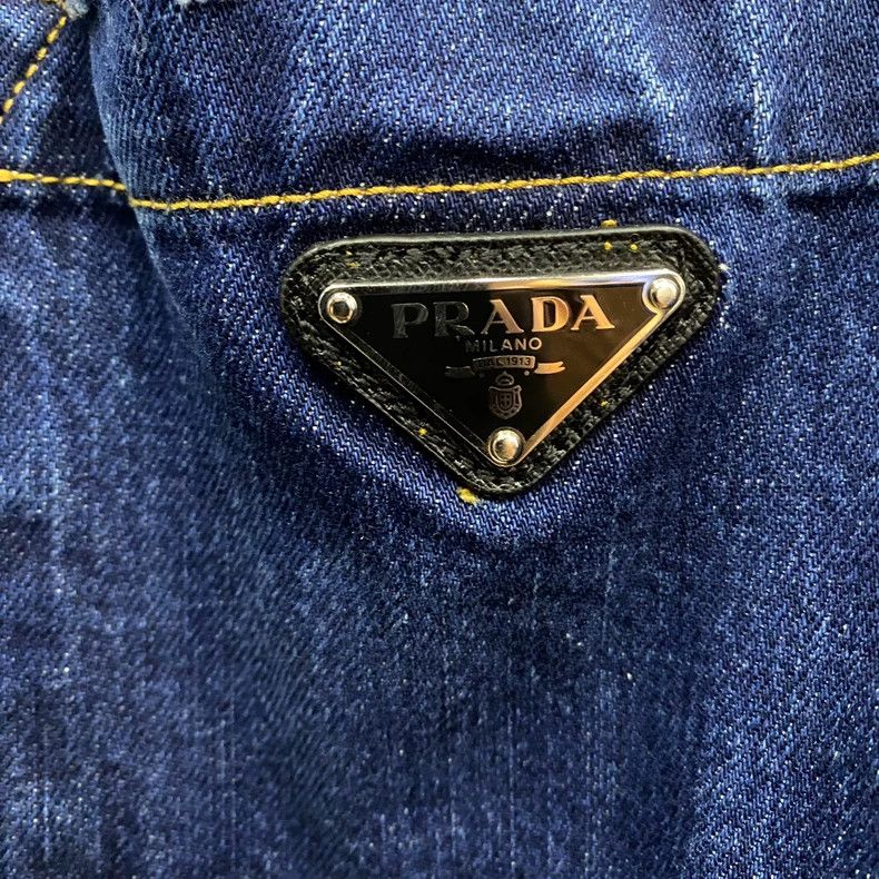 Prada Prada Triangle logo denim short sleeves 2502-Nextarrow Size US XL / EU 56 / 4 - 3 Thumbnail