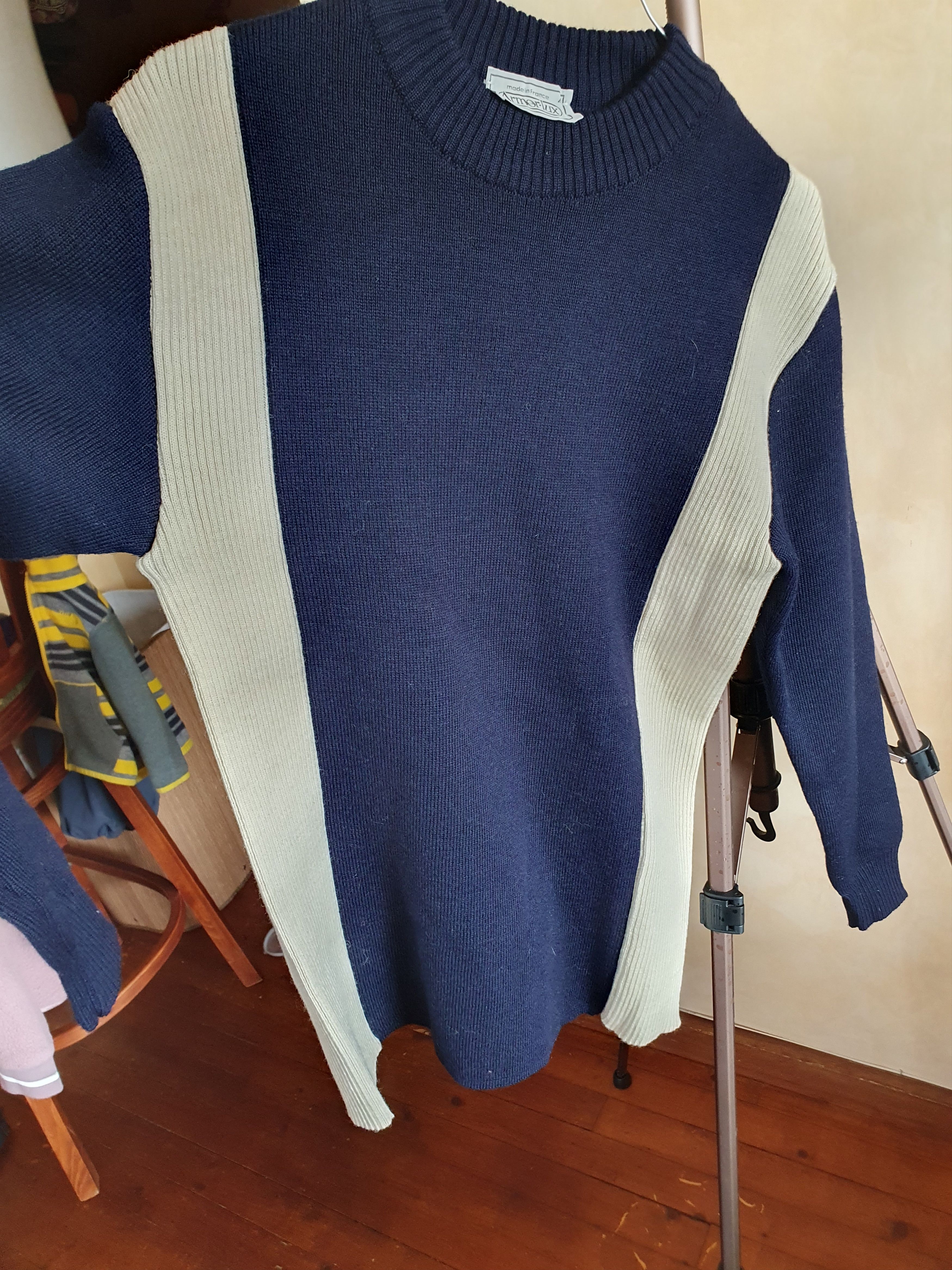Armor-Lux Armor Lux Vertical Stripes Sweater Navy Rare sz M Size US M / EU 48-50 / 2 - 6 Thumbnail