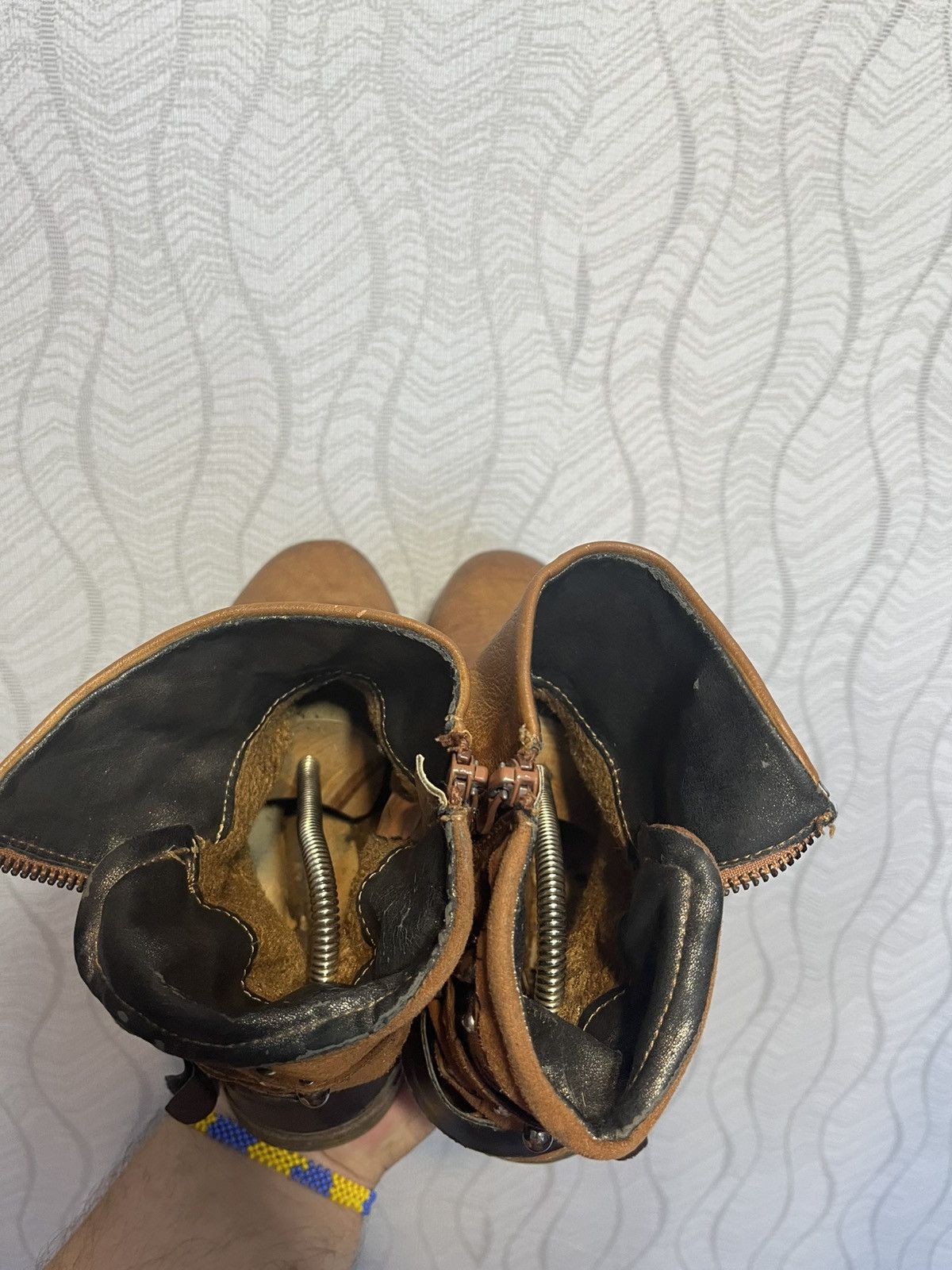 Diesel × Vintage Vintage Diesel Avant Garde Brown Ankle Boho Boots Size US 7 / IT 37 - 5 Thumbnail