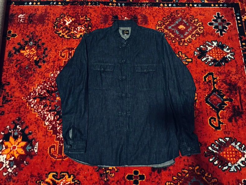 Needles Denim Frog Button Long-sleeve Shirt - dmc