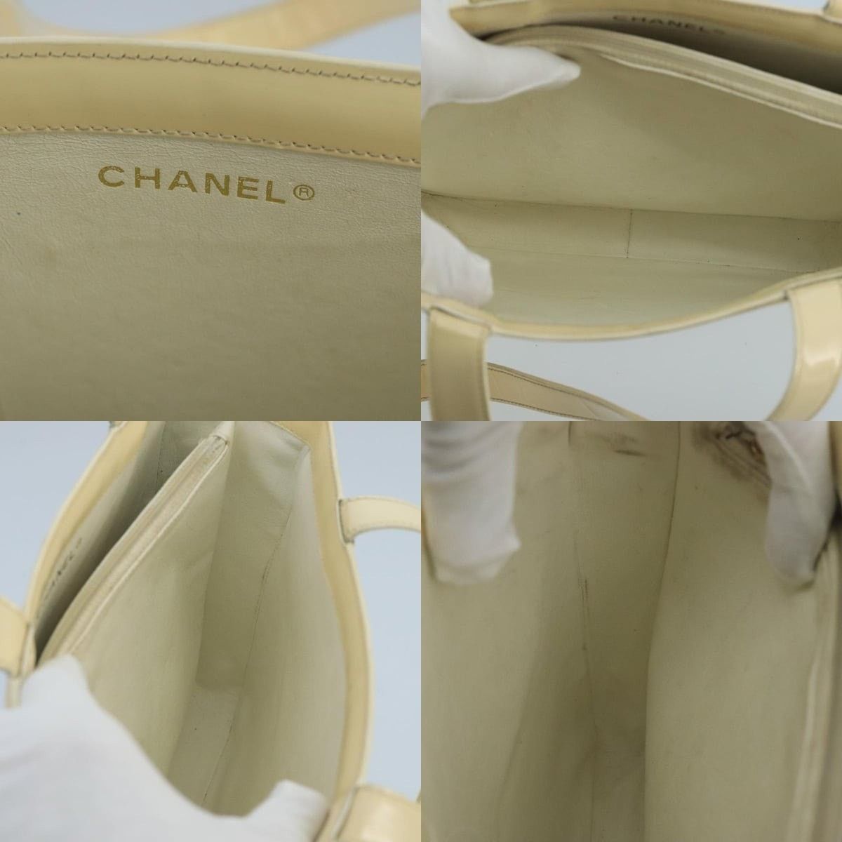 Chanel Chanel Tote Bag Enamel White CC Size ONE SIZE - 7 Thumbnail