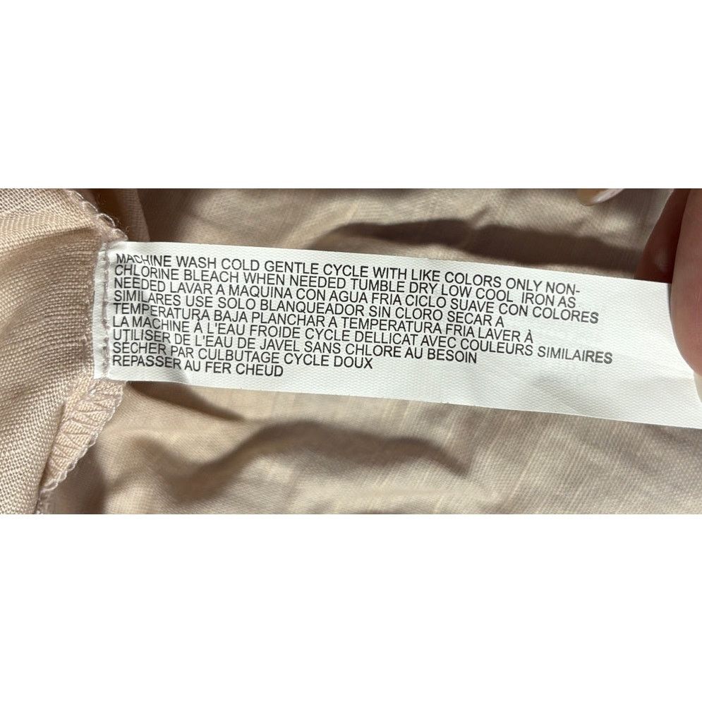 Other PLUS Size 16 | Pink Blush Shimmer Linen Skirt | ELOQUII Size 38" / US 16 / IT 52 - 5 Thumbnail