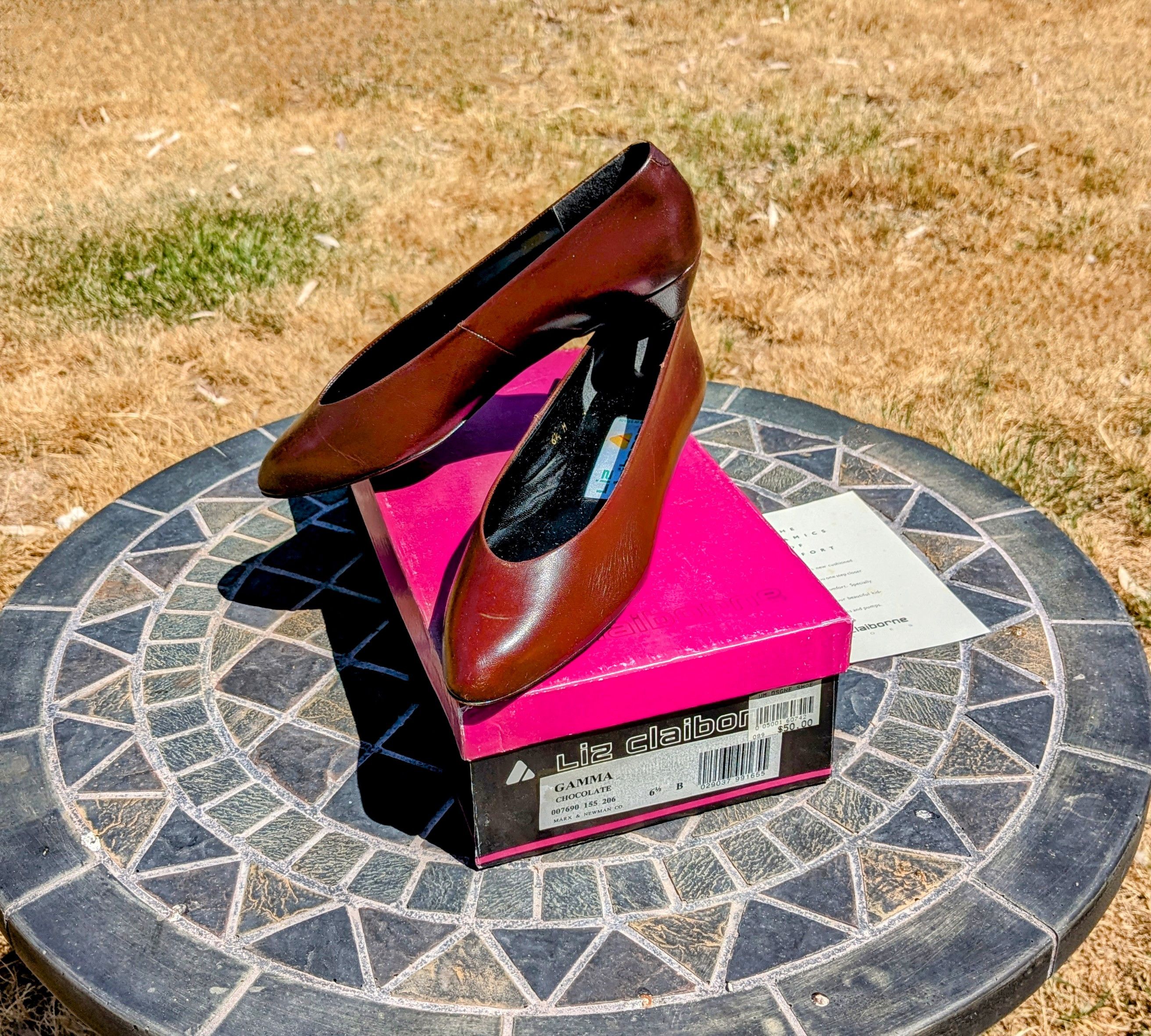 Liz Claiborne VTG Liz Claiborne Gamma Chocolate Spain Heel Pump Shoes Size US 6.5 / IT 36.5 - 3 Thumbnail