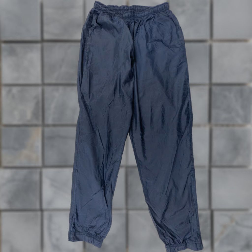 Nike VINTAGE Nike Windbreaker Pants Adult Medium Blue Nylon Track Casual Y2K Mens Size US 31 - 1 Thumbnail