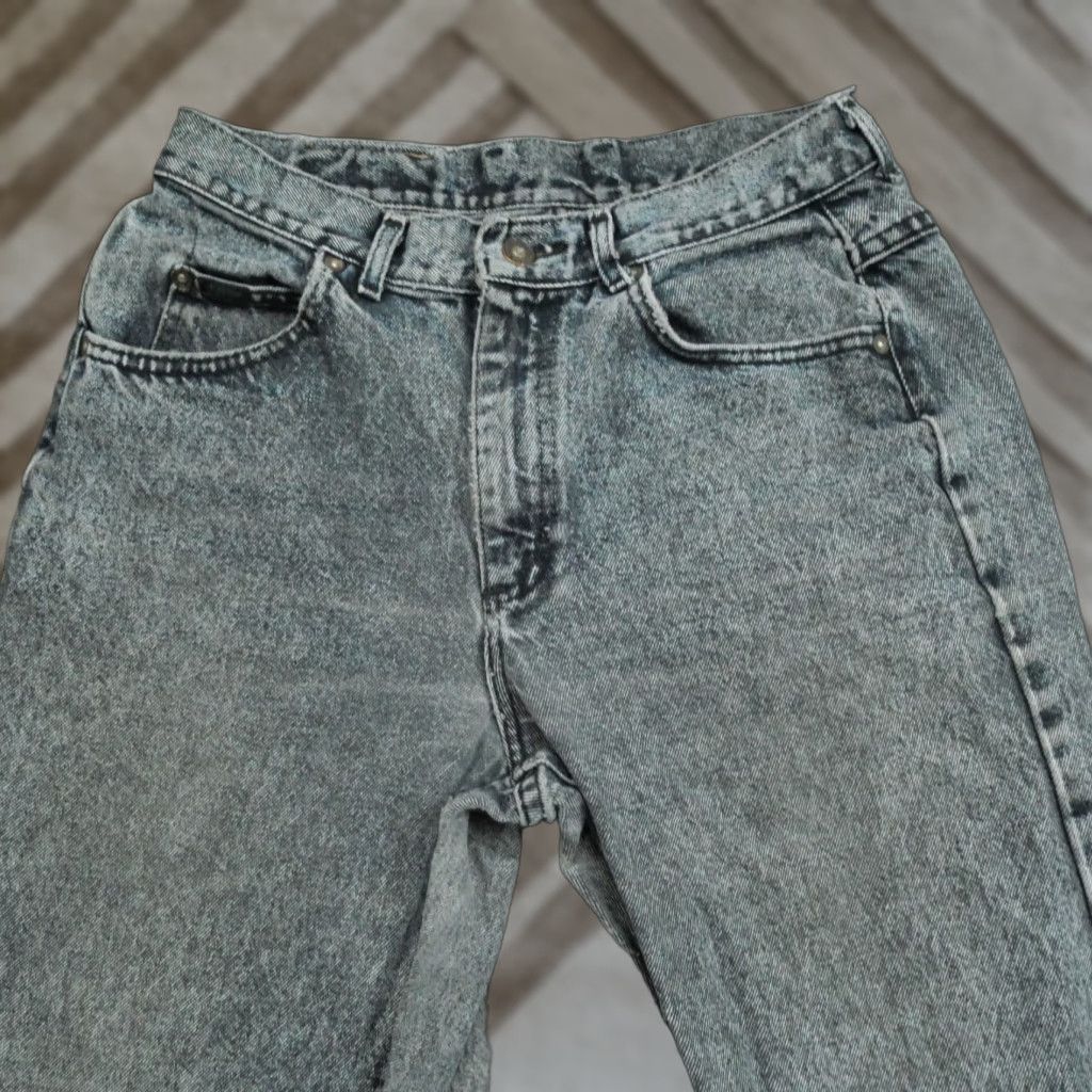 Lee VINTAGE Lee Jeans Mens 33x30 Black Denim 90s Distressed 5-Pocket Jeans Womens? Size US 31 - 1 Thumbnail