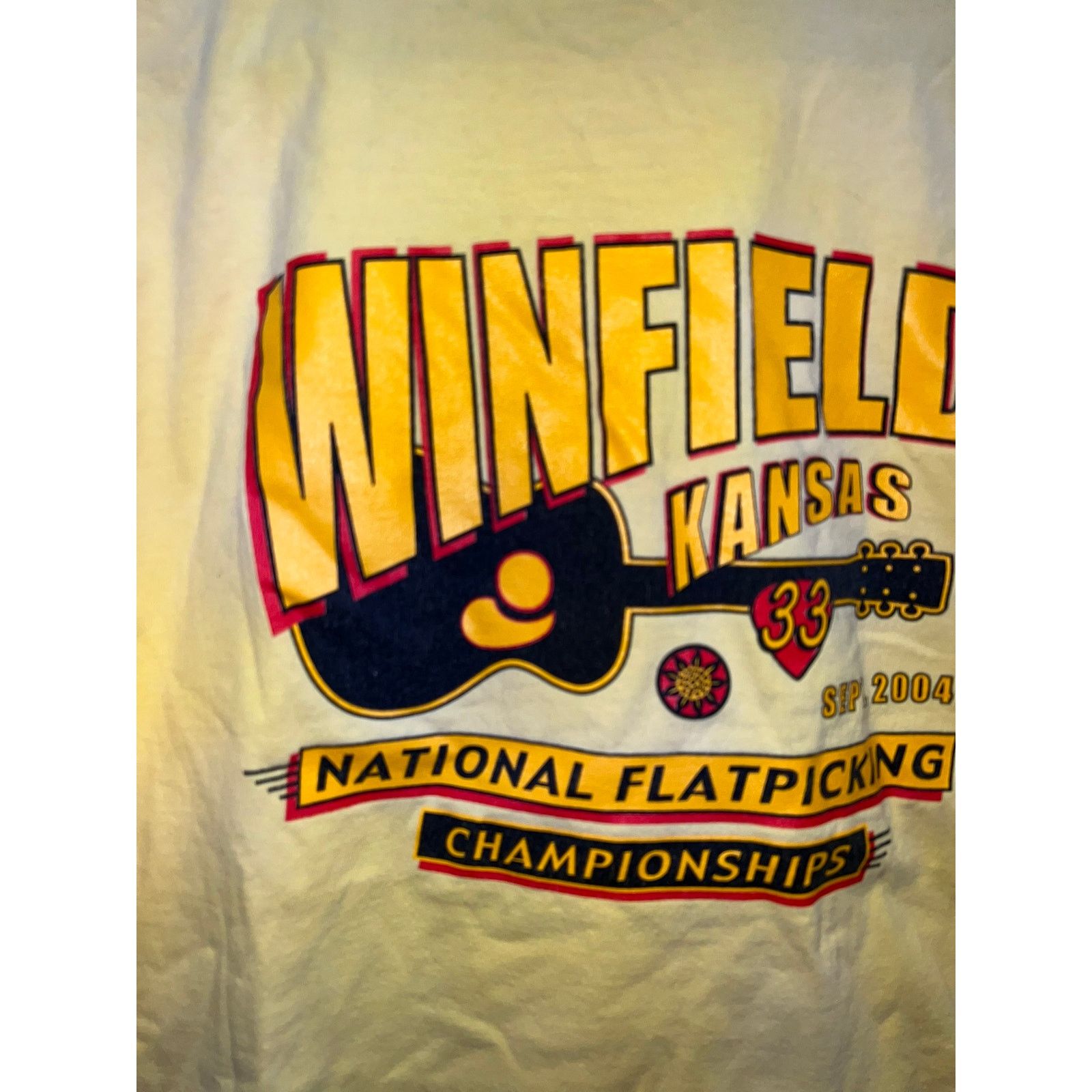 Anvil Vintage Flatpicking Shirt National Winfield Kansas Yellow L Size US L / EU 52-54 / 3 - 7 Thumbnail