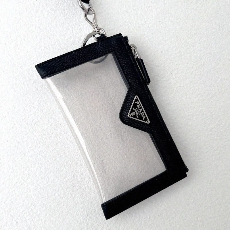 Prada Prada PVC Transparent Card Wallet Neck Strap Size ONE SIZE - 2 Thumbnail