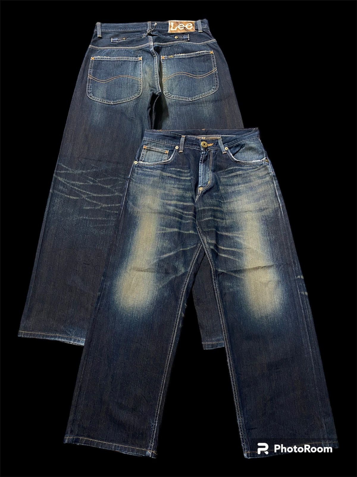 Lee Baggy Jeans Vintage Lee Cowboy Mud Rusty Denim @312 Size US 31 - 1 Thumbnail