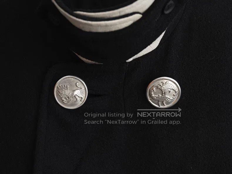 Yohji Yamamoto YOHJI YAMAMOTO Silver Button Double-breasted Jacket Size US L / EU 52-54 / 3 - 3 Thumbnail