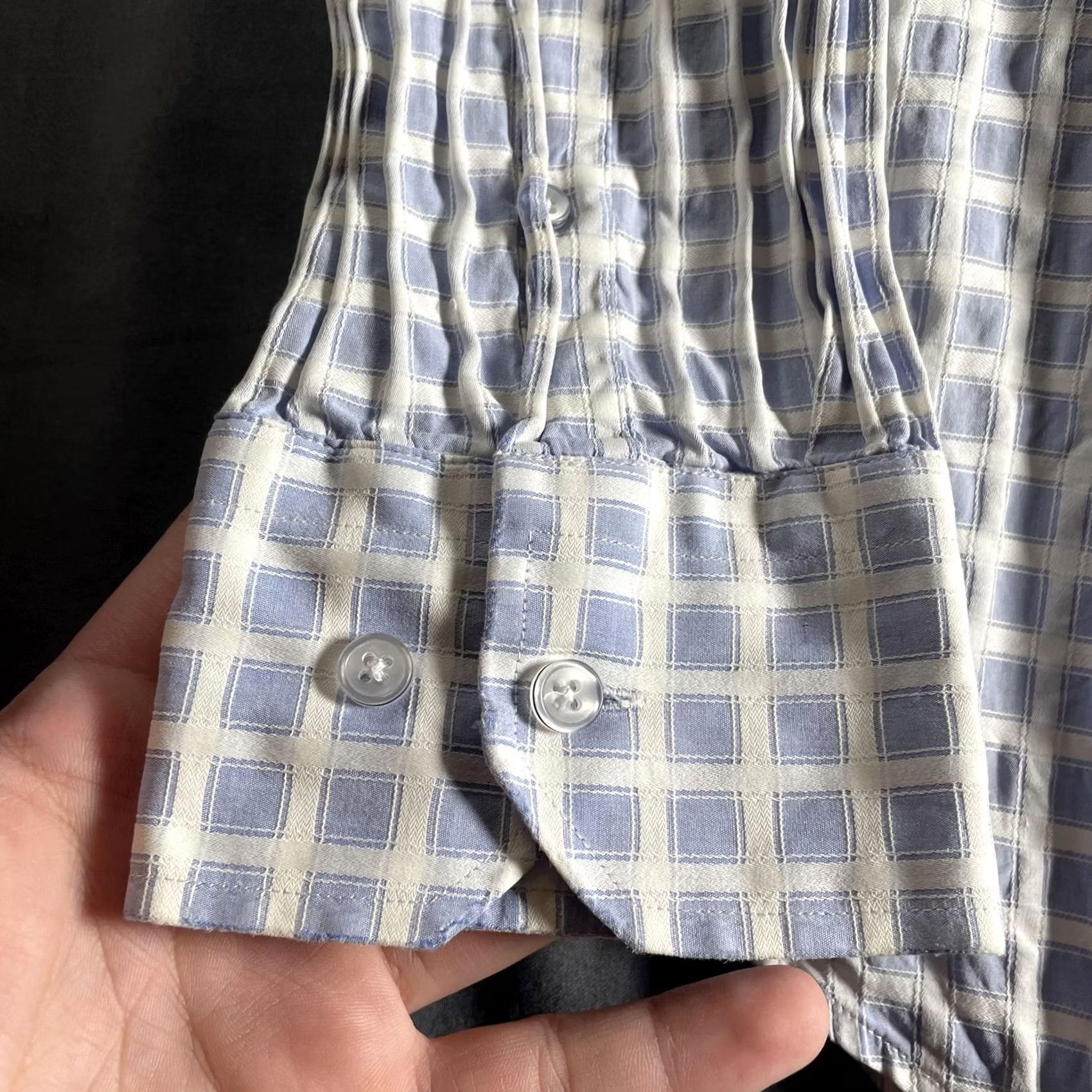 Robert Graham VINTAGE? No. Robert Graham Shirt Mens XL Blue White Check Long Sleeve Button Classic Fit Size US XL / EU 56 / 4 - 3 Thumbnail