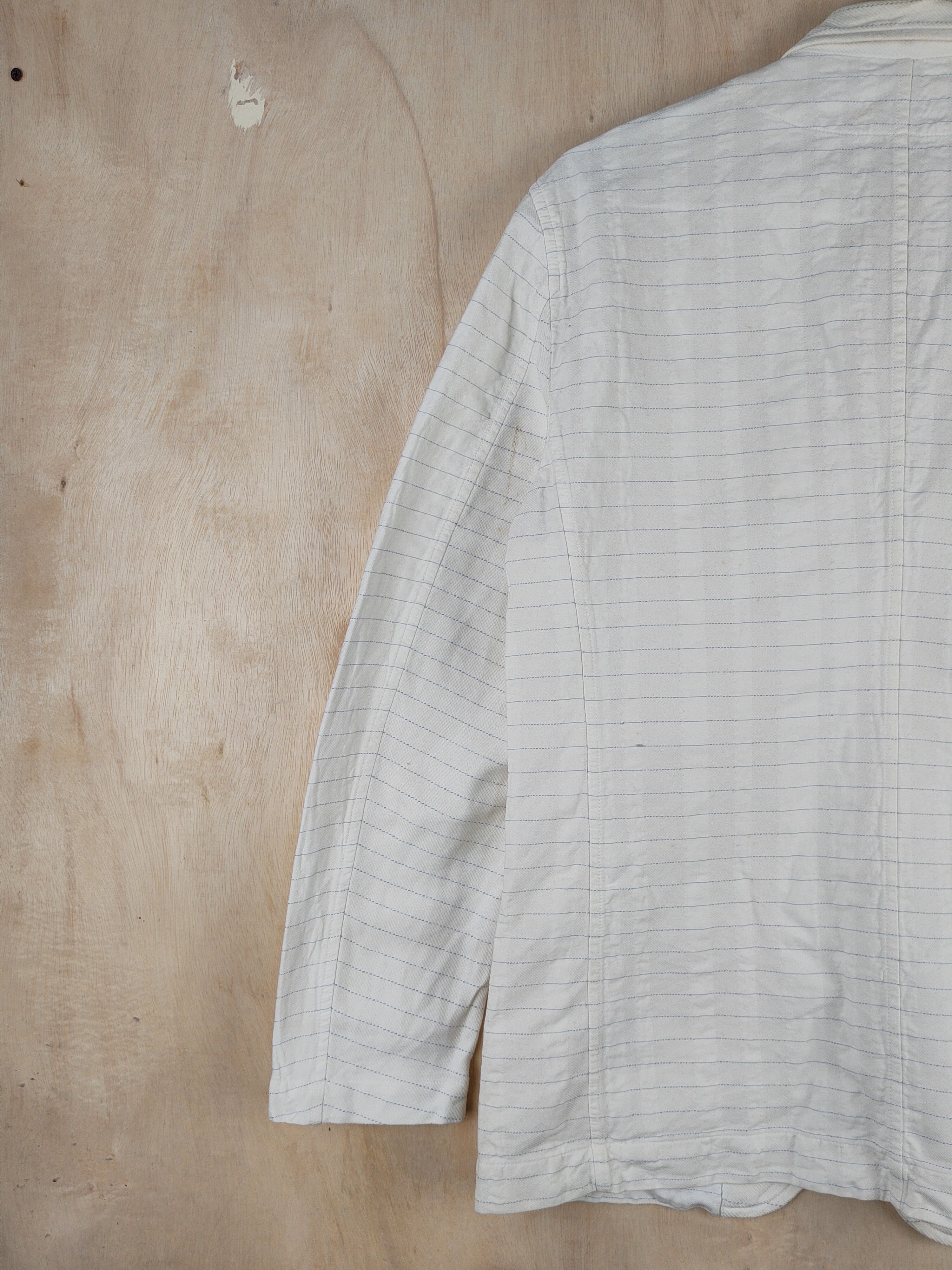 Issey Miyake DL Issey Miyake A-Poc stripe White jacket Blazers #S2492 Size US M / EU 48-50 / 2 - 11 Thumbnail