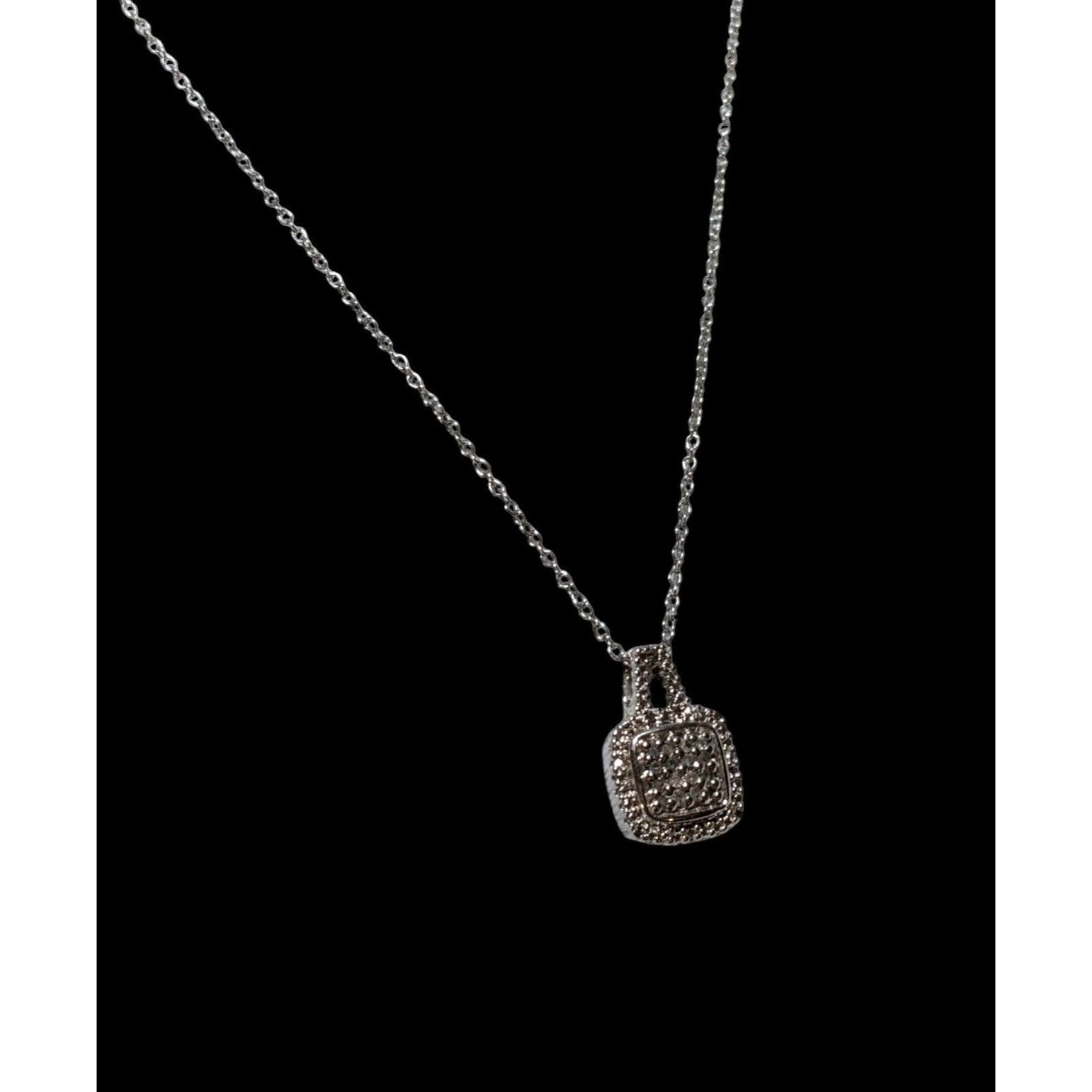 Other Elegant Glam Silver Gemmed Pendant Necklace Size ONE SIZE - 7 Thumbnail