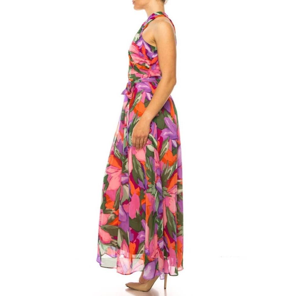 Other London Times Apparel Criss Cross Halter Maxi Dress Formal Size XL / US 12-14 / IT 48-50 - 5 Thumbnail