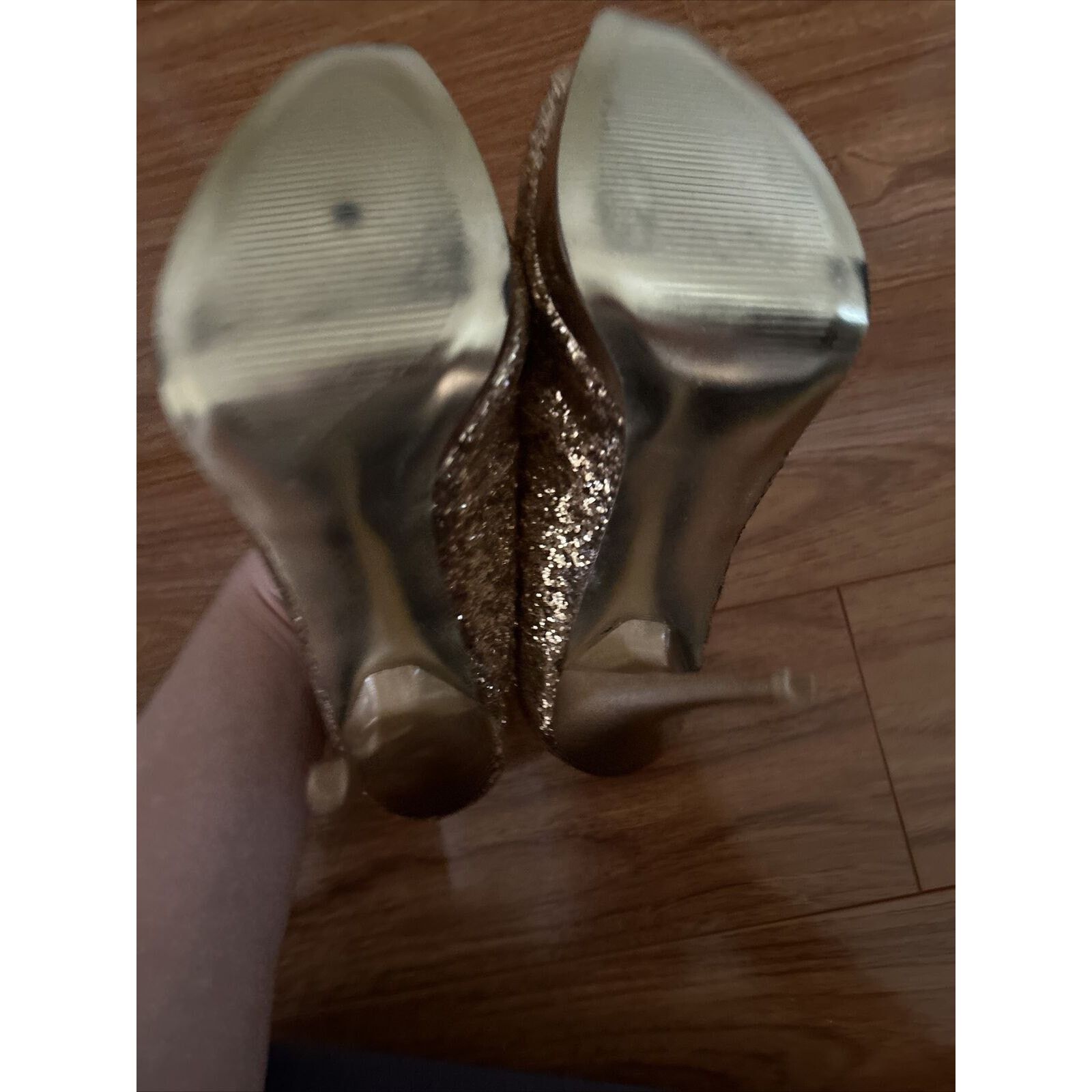 Steve Madden STEVE MADDEN P-KARRO GOLD GLITTER SIZE 6 Platform Stiletto Size US 6 / IT 36 - 6 Thumbnail
