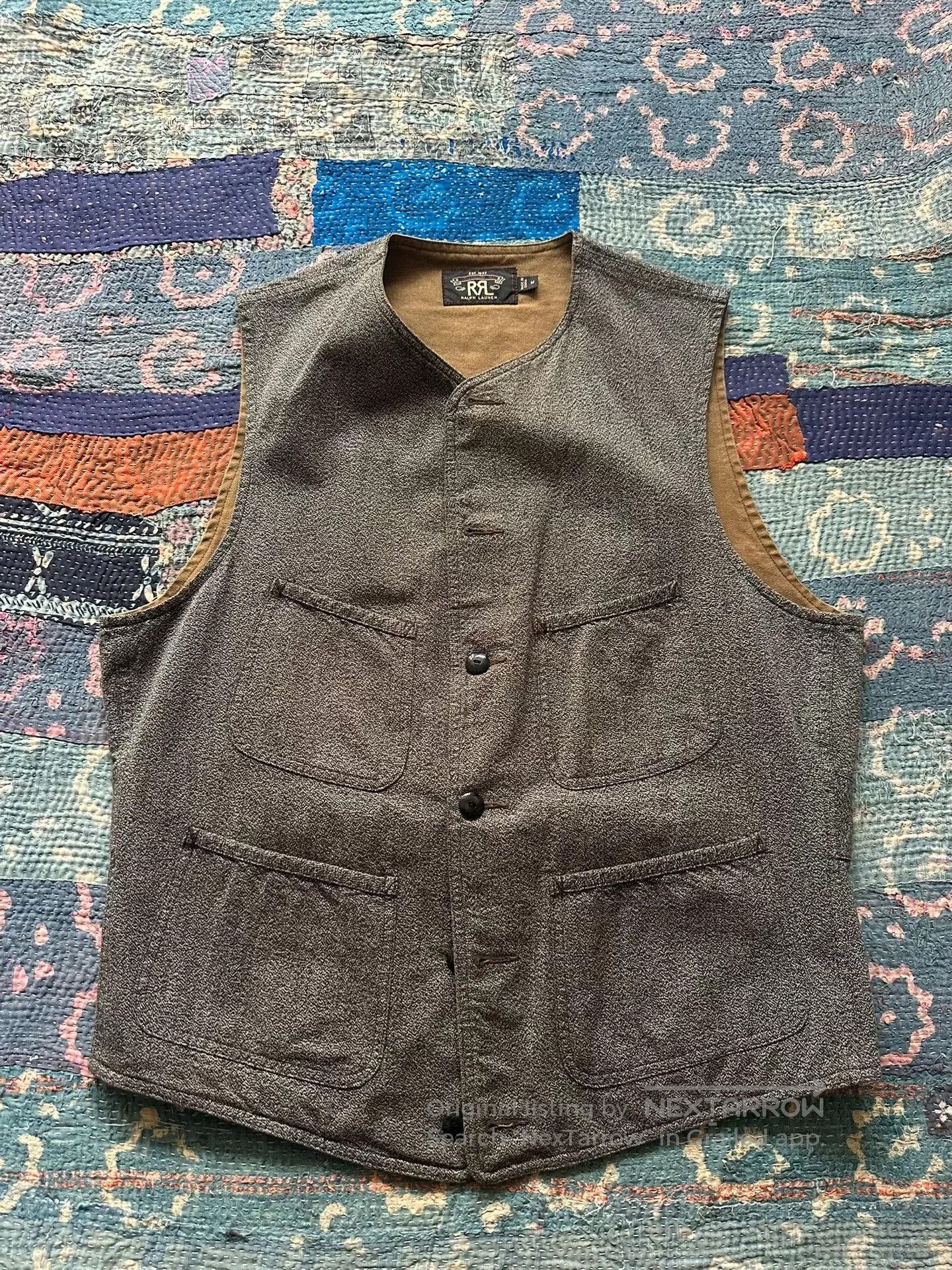 RRL Ralph Lauren gray rrl pepper salt vest size M. Size US M / EU 48-50 / 2 - 1 Thumbnail