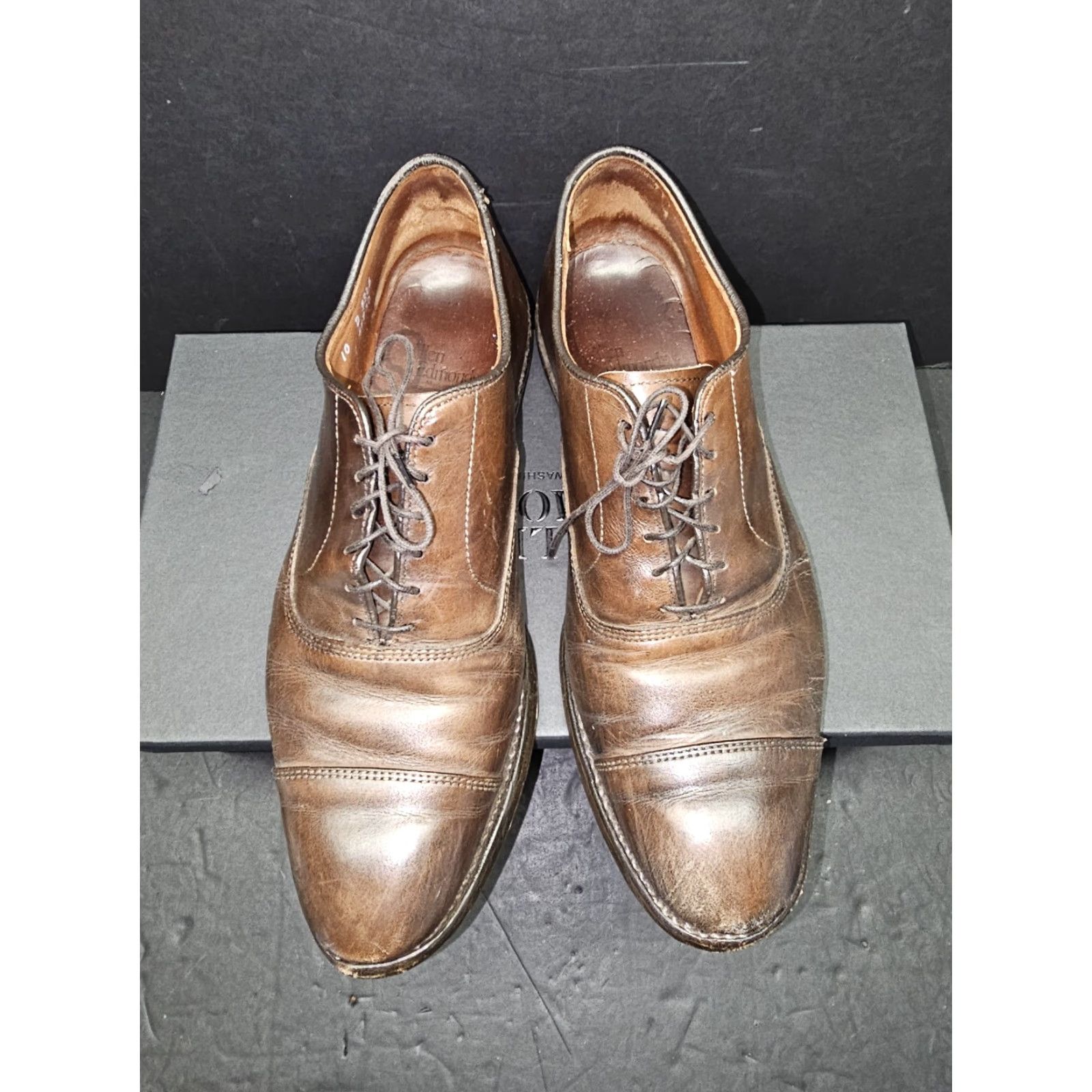 Allen Edmonds Allen Edmonds Park Ave Cap Toe Oxfords Mens Dress Shoes Size 10 D Brown Mahogany Brown (Vintage) Size ONE SIZE - 7 Thumbnail