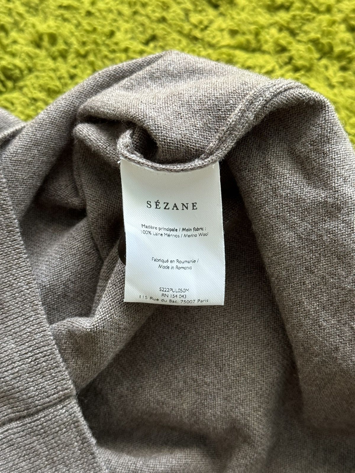 Designer × Sezane Sezane Paris 100% merino wool sweater Size XXS / US 00 / IT 34 - 6 Thumbnail