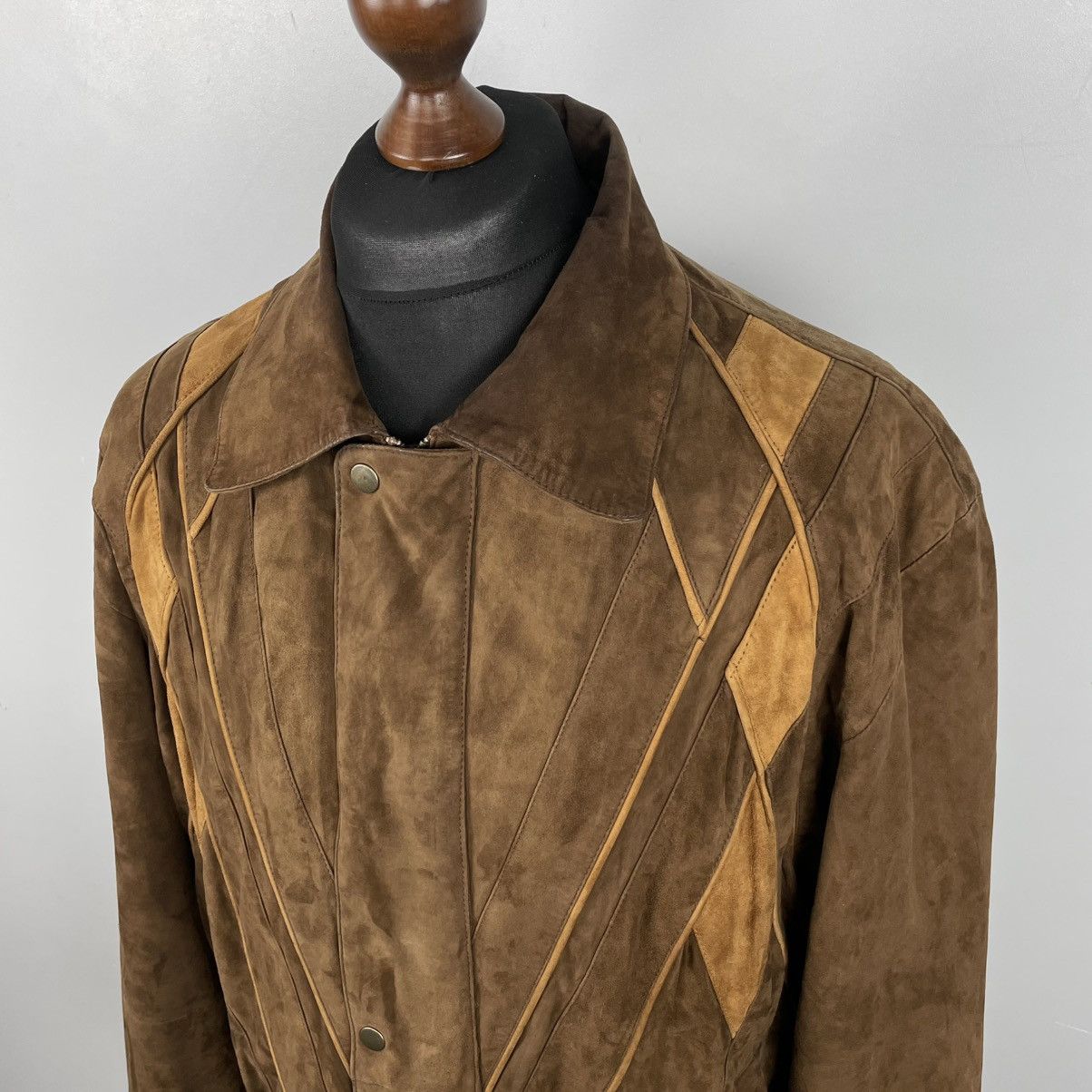Vintage Vintage Junya Watanabe style Leather Jacket country Size US L / EU 52-54 / 3 - 3 Thumbnail