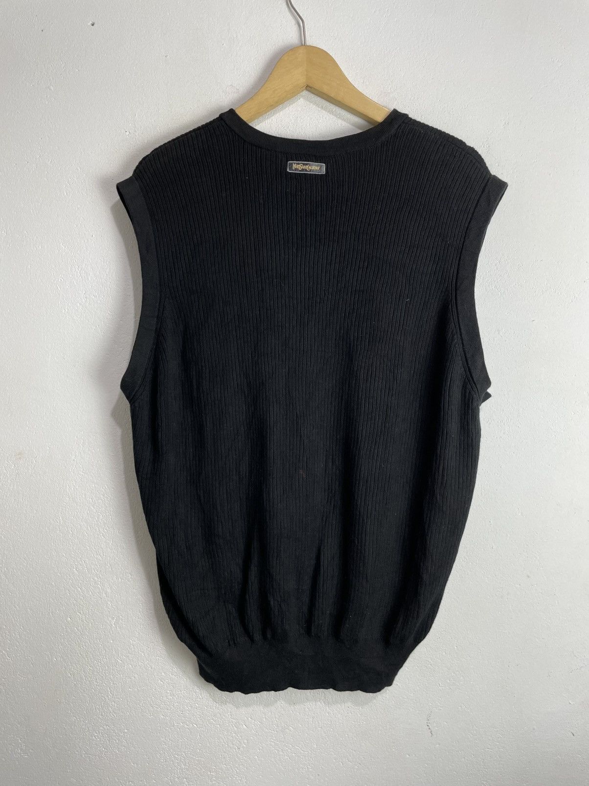 Yves Saint Laurent Vintage Yves Saint Laurent YSL Knit Vest Casual Pour Homme Size US M / EU 48-50 / 2 - 2 Thumbnail