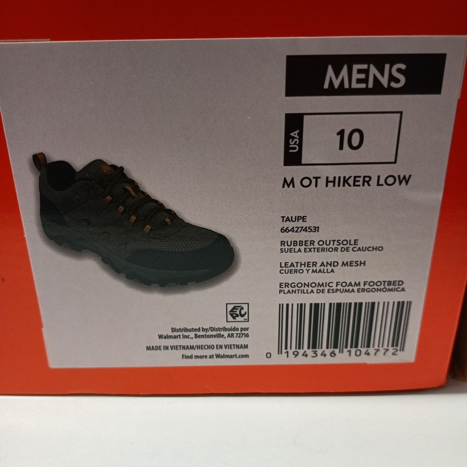 Other Ozark Trail Men Hiking Shoes Size 10 Low Hiker Taupe Leather Size US 10 / EU 43 - 8 Thumbnail