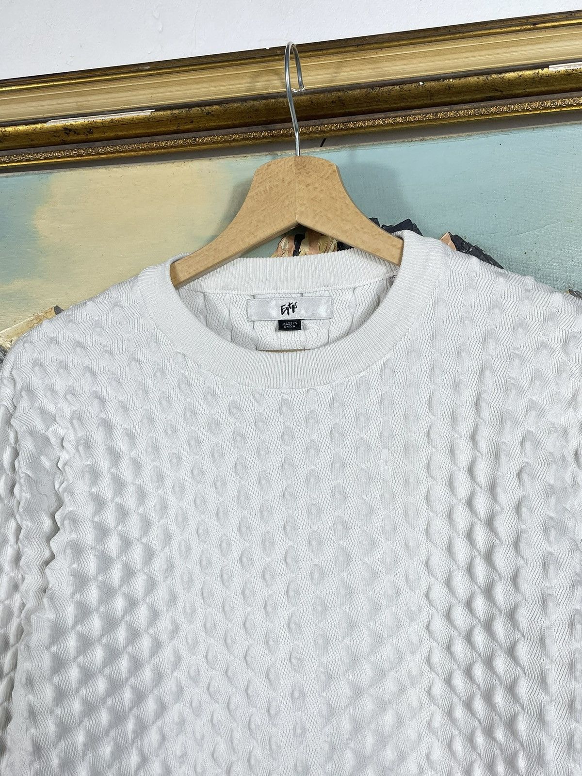 Designer × Eytys Eytys White Ribbed Spikes Sweatshirt Crewneck Sweater Size US XS / EU 42 / 0 - 4 Thumbnail