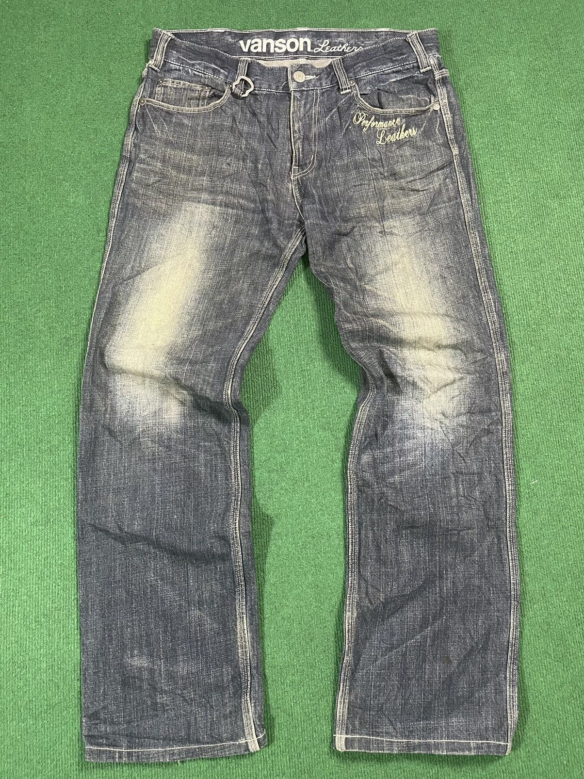 Vanson Leathers Vintage Vanson Leather Distressed Jeans Size US 37 - 2 Thumbnail