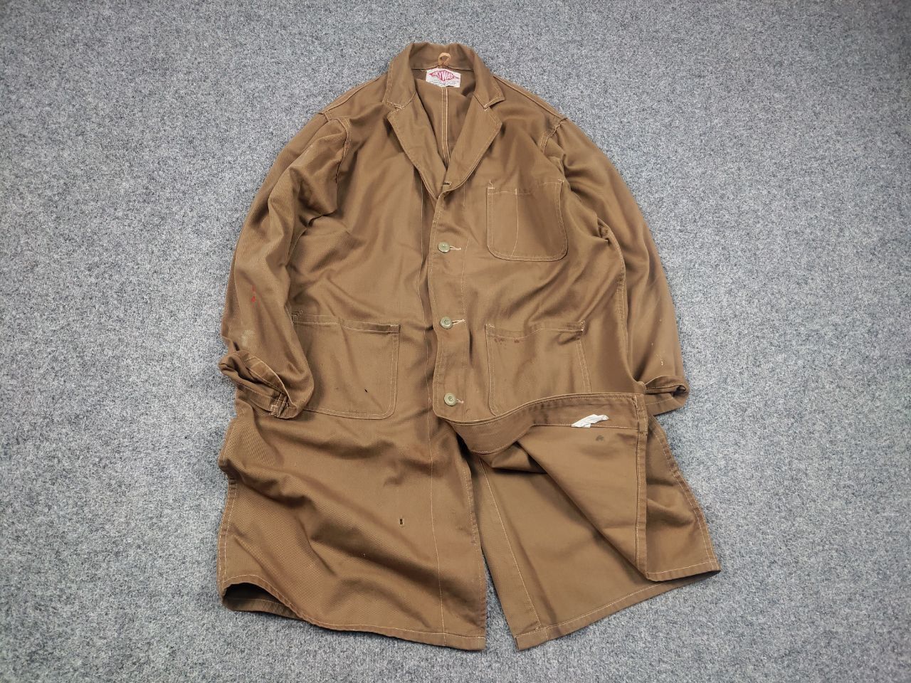 Vintage Skyways Sanforized British 60's drill work Distressed Jacket Size US M / EU 48-50 / 2 - 2 Thumbnail