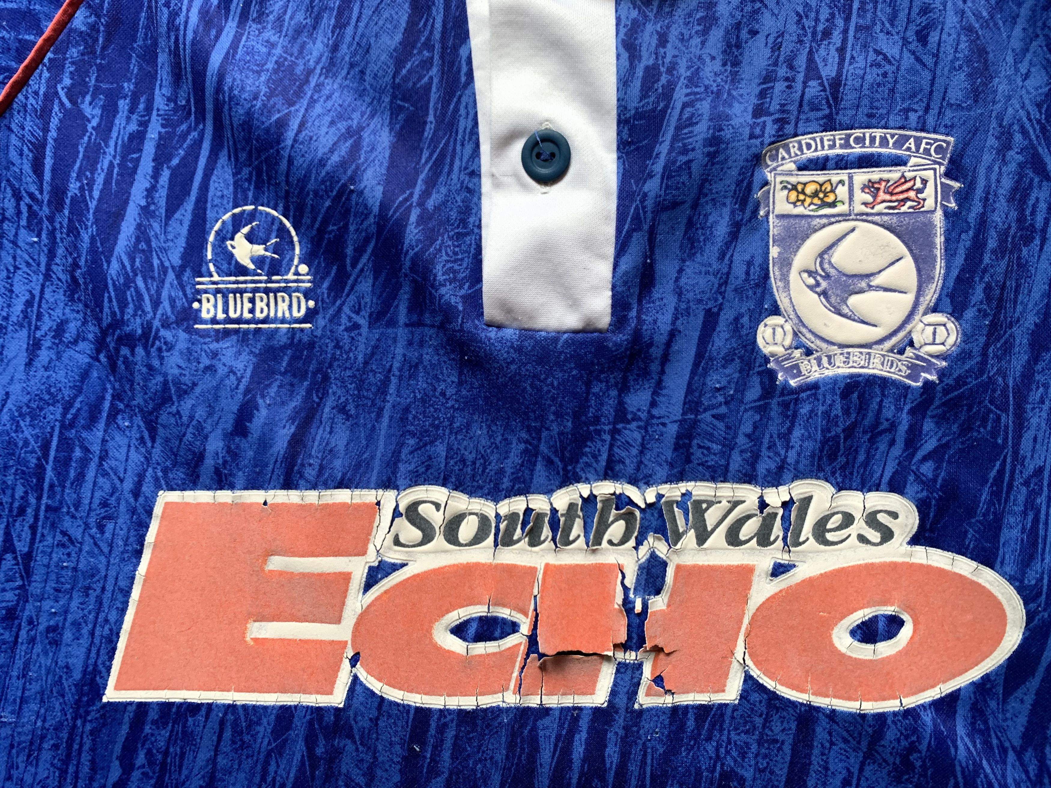 Vintage Very Rare Bluebirds Cardiff City Jersey 1992-1994 Size US M / EU 48-50 / 2 - 6 Thumbnail