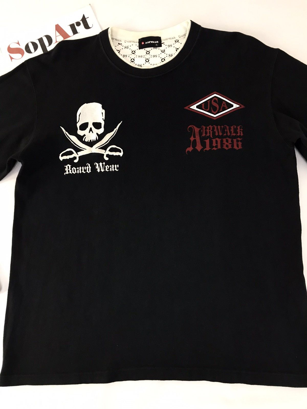 Airwalk × Vintage Vintage Airwalk 1986 Big Logo Skull Long Sleeve Shirt Size US XL / EU 56 / 4 - 3 Thumbnail