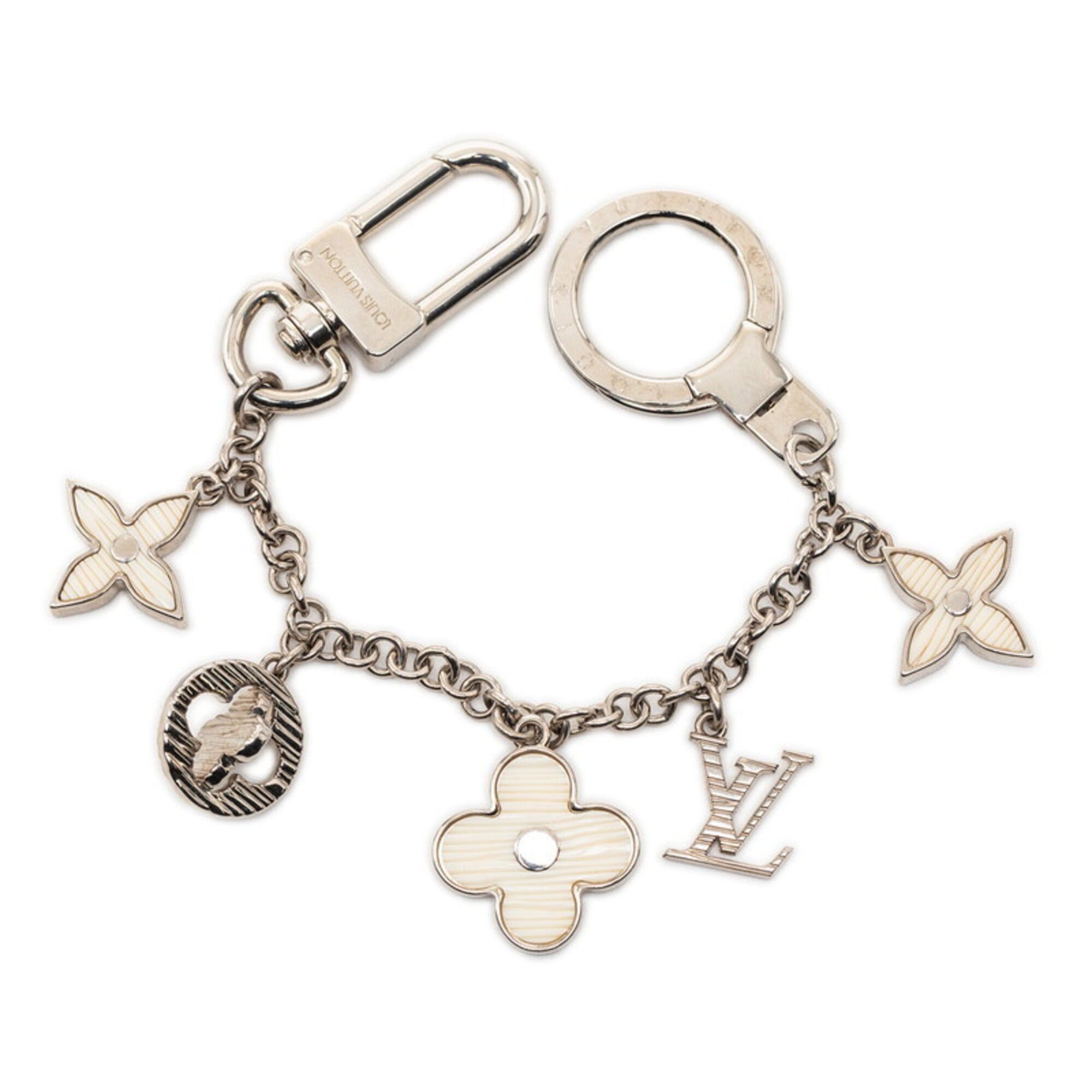 Louis Vuitton Louis Vuitton Bijou Sac Chaine Fleur de Epi Keychain Keyring Charm M65110 Silver White Metal Women's LOUIS VUITTON Size ONE SIZE - 1 Thumbnail