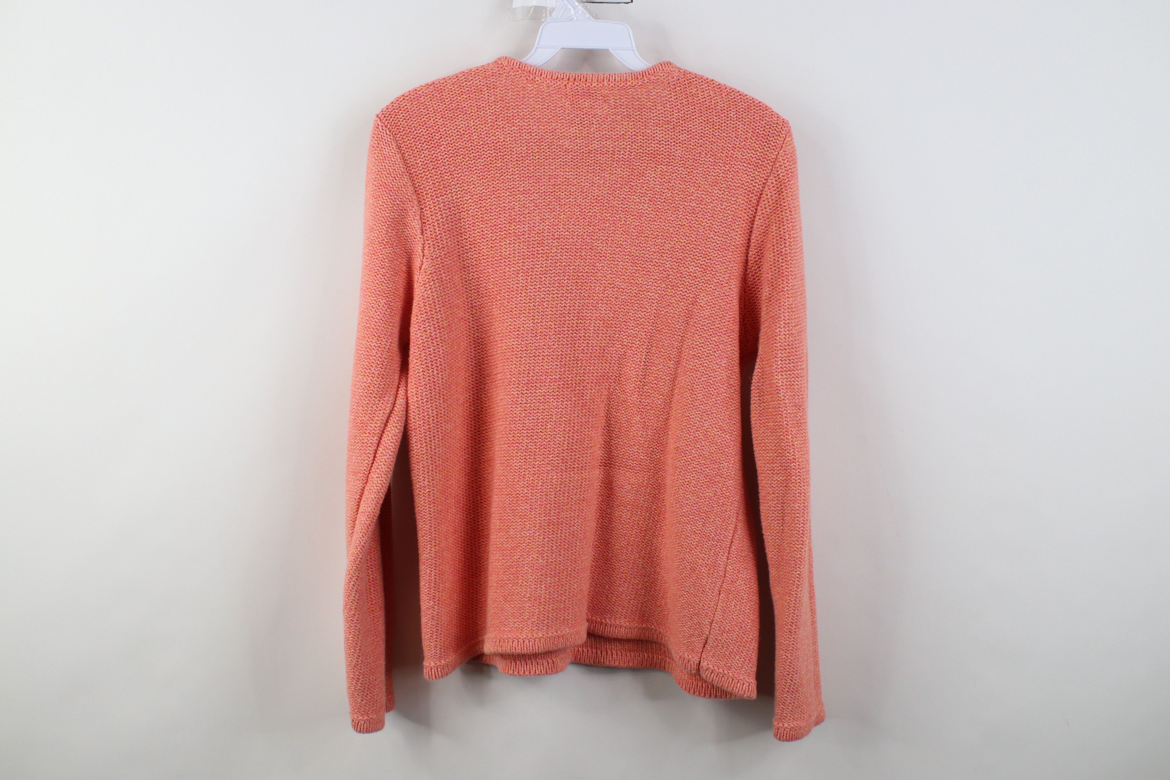 L.L. Bean Vintage Y2K LL Bean Cotton Marled Knit Sweater Orange Fleck Size M / US 6-8 / IT 42-44 - 6 Thumbnail