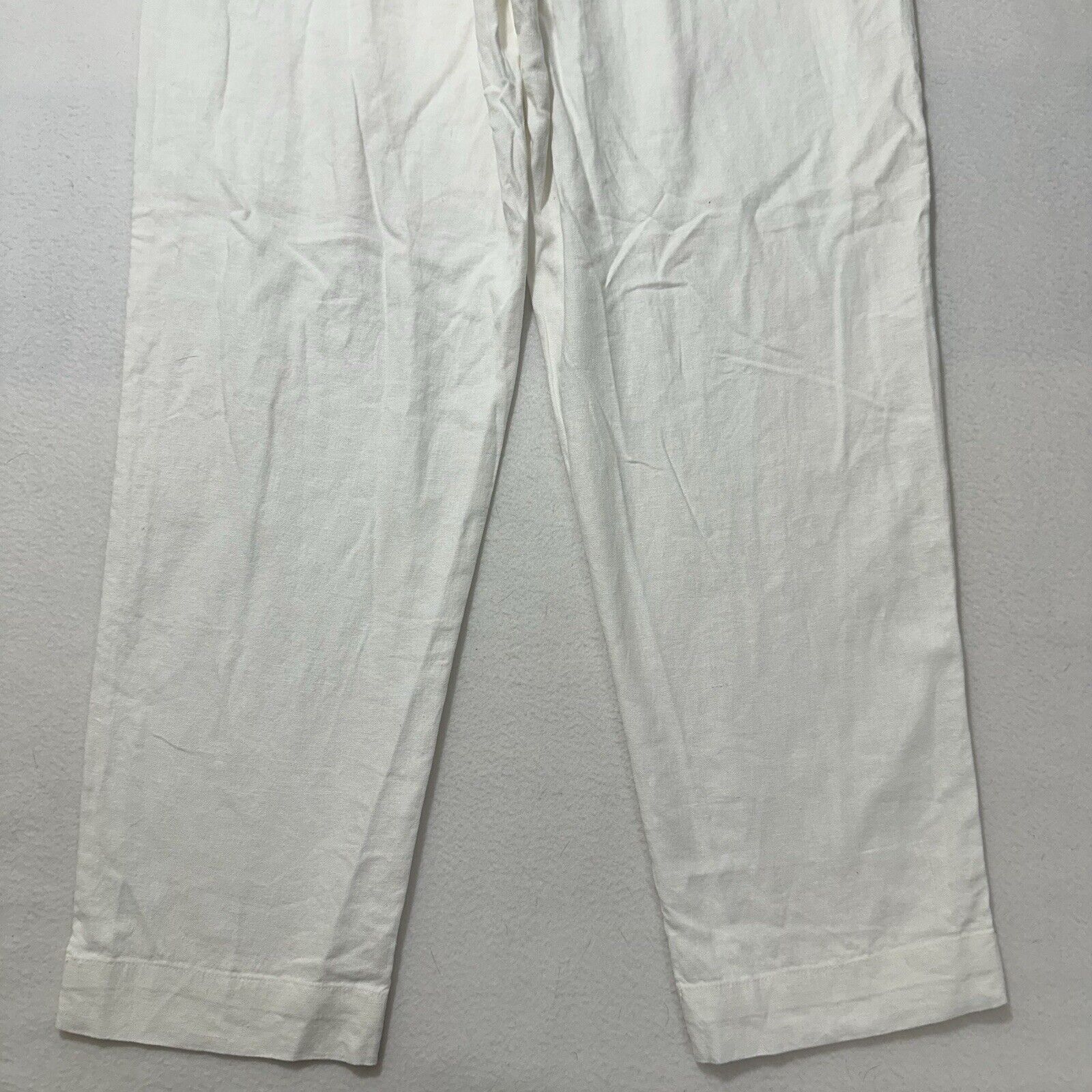 Other A New Day 8 High Rise Linen Blend Tapered Ankle Pants White Size 30" / US 8 / IT 44 - 10 Thumbnail