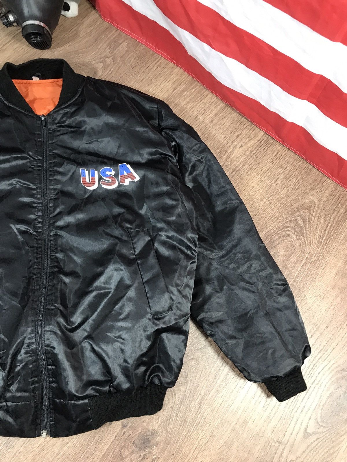 Vintage Vintage Bomber Jacket The American Truck and Eagle Size US XL / EU 56 / 4 - 4 Thumbnail