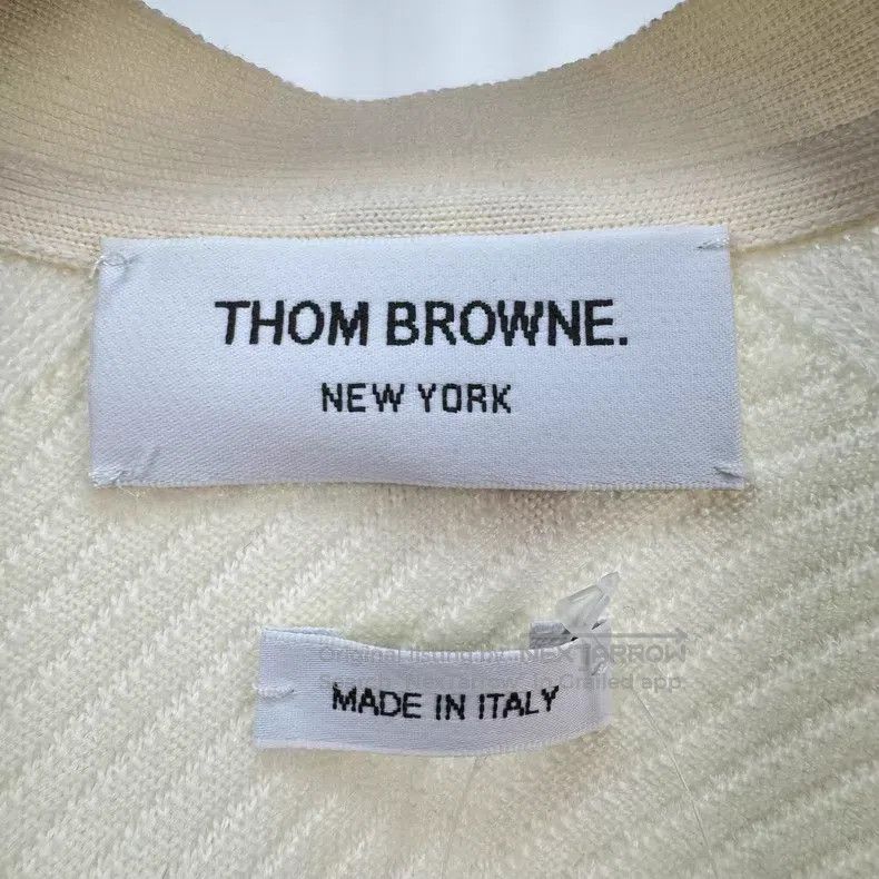 Thom Browne Thom Browne Beige Four-Stripe Colorful Wool Cardigan Size US S / EU 44-46 / 1 - 5 Thumbnail