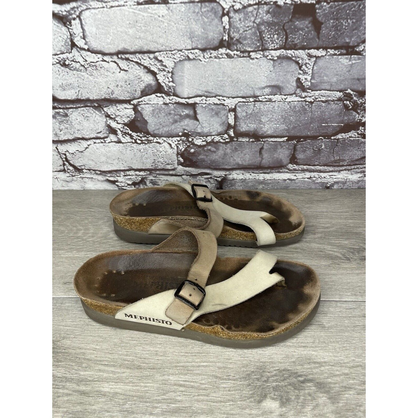 Mephisto Mephisto Helen Beige Nubuck Leather Slides Casual Sandals Wo Size US 6 / IT 36 - 18 Thumbnail