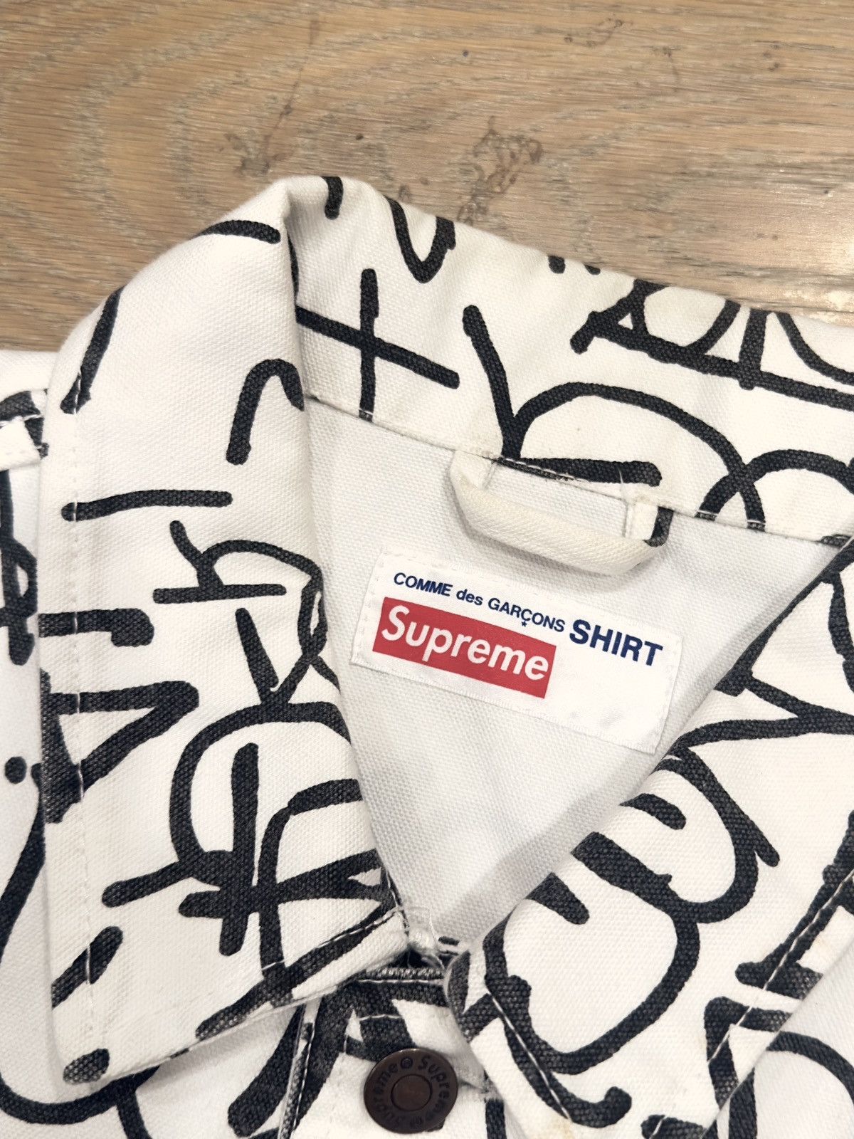 Comme des Garcons SHIRT × Supreme Supreme x Comme des Garcons Shirt Printed Canvas Chore Coat Size US L / EU 52-54 / 3 - 3 Thumbnail