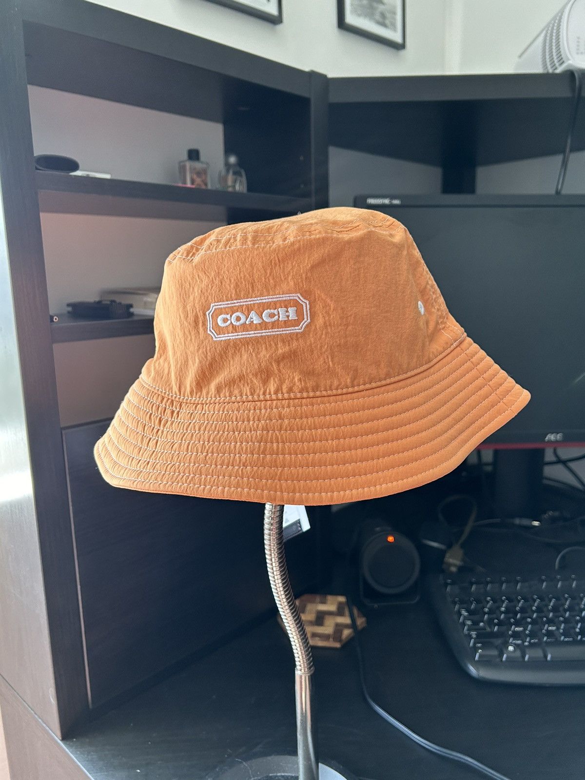 image of Coach Orange Bucket Hat, Men's