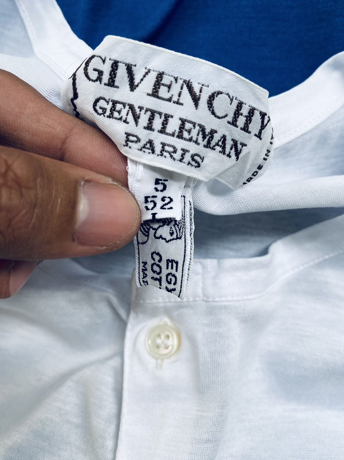Givenchy Vintage 70s Givenchy Gentleman Paris Henley Tees Size US L / EU 52-54 / 3 - 5 Thumbnail