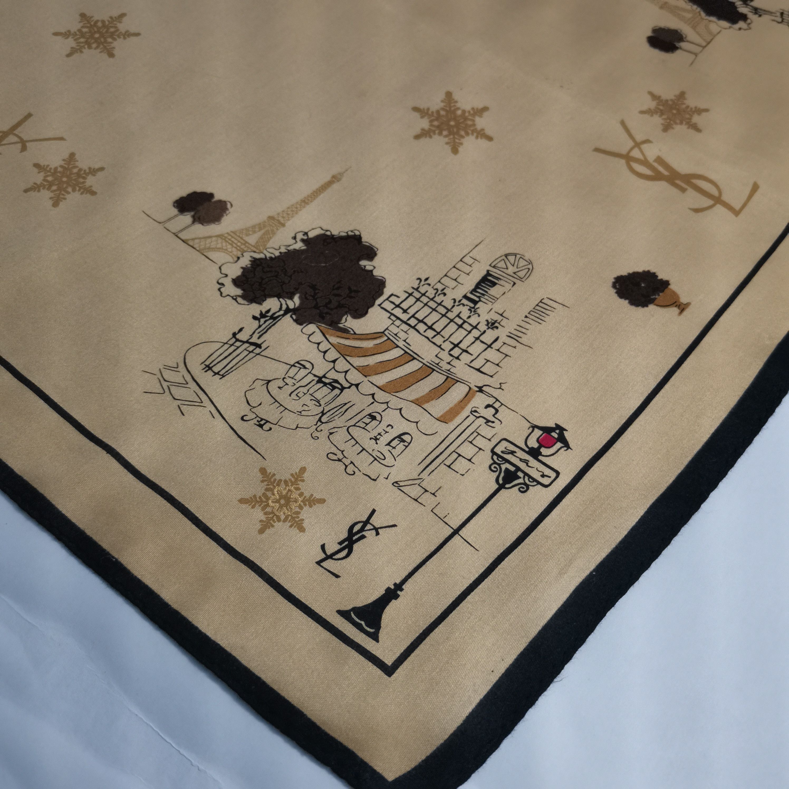 Yves Saint Laurent YVES SAINT LAURENT HANDKERCHIEF/ BANDANA/ SCARF Size ONE SIZE - 4 Thumbnail