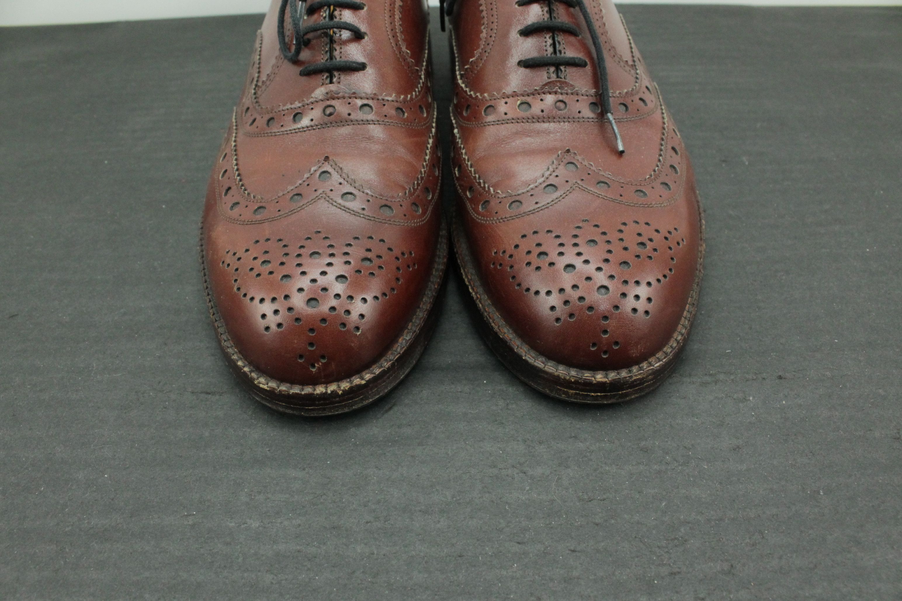 Bally Bally Scribe Handmade Brown Oxford Brogue Dress Men's Shoes Size US 8 / EU 41 - 3 Thumbnail