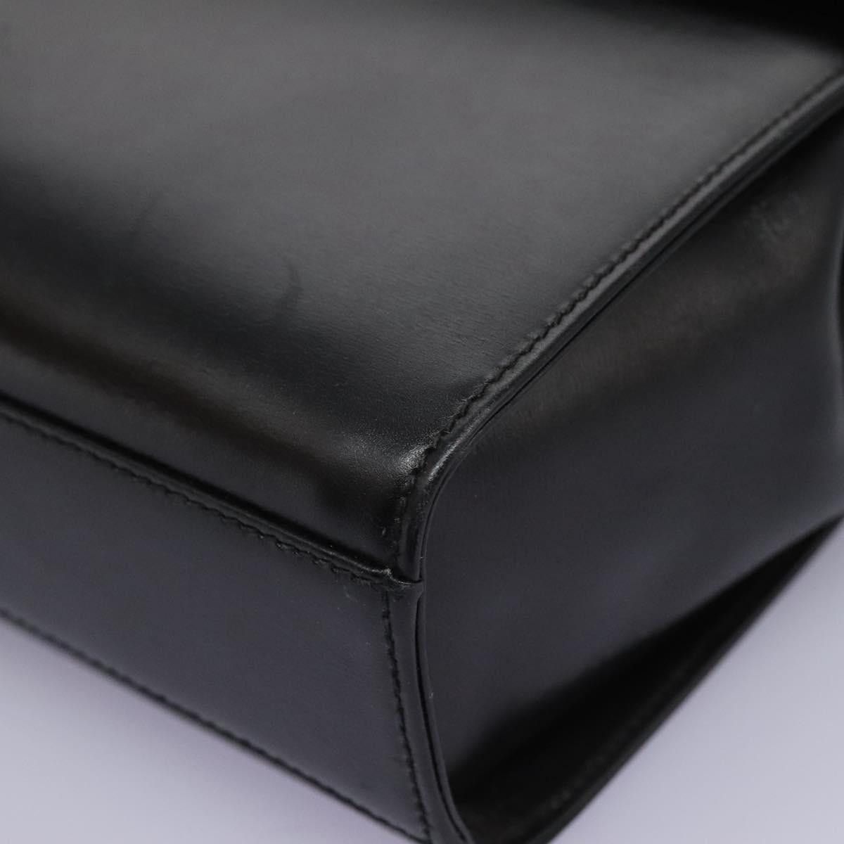 Gucci GUCCI Hand Bag Leather Black Gold Size ONE SIZE - 15 Thumbnail